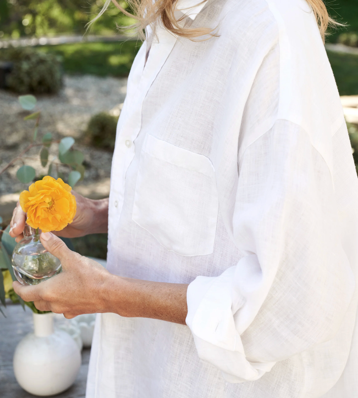 Mackenzie Shirt - White Linen