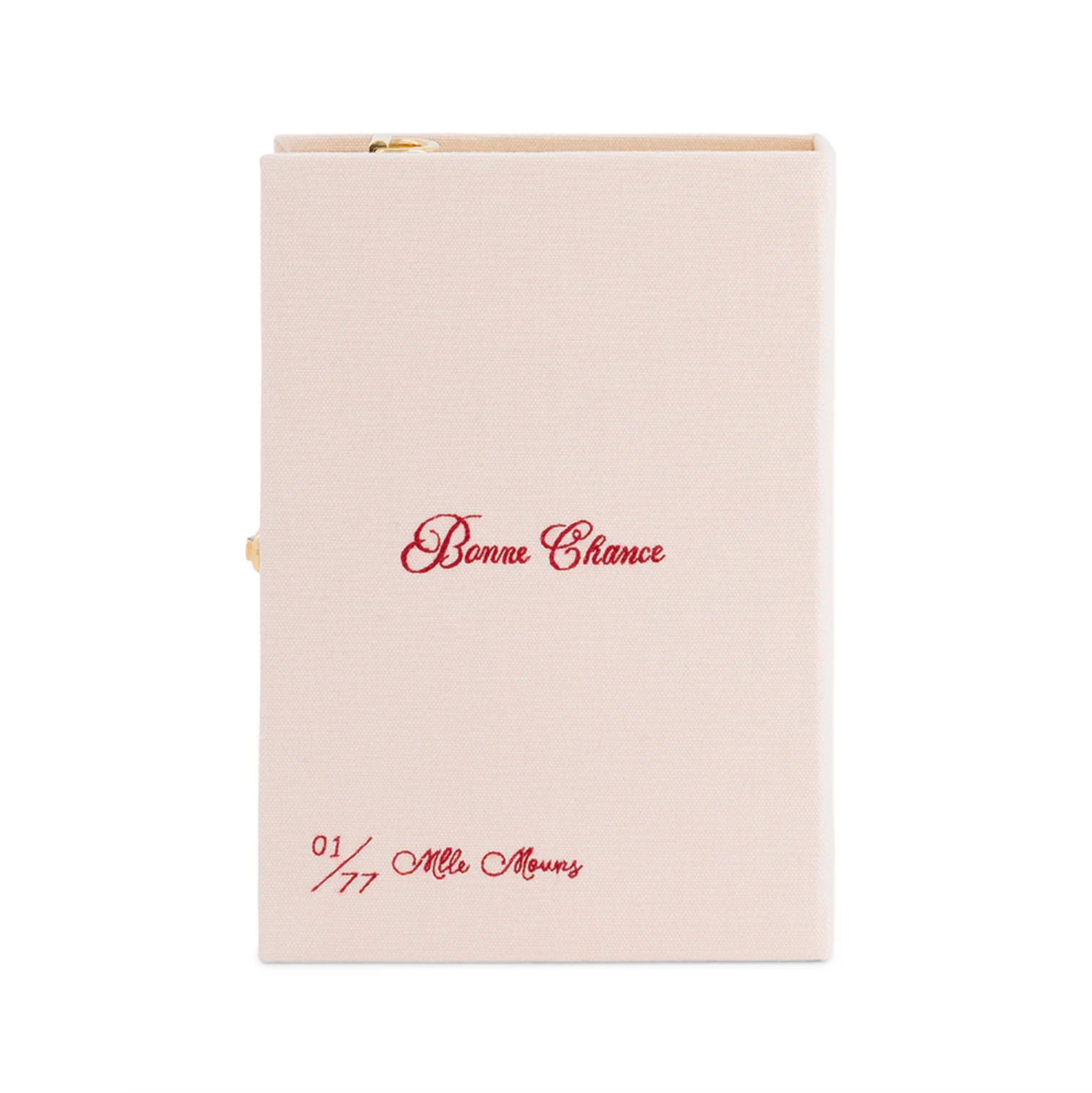 Lady Luck Book Clutch w/ Strap - Nacre