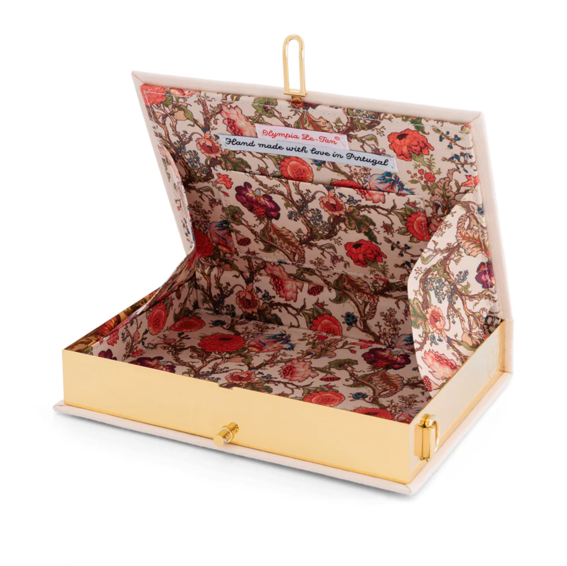 Lady Luck Book Clutch w/ Strap - Nacre
