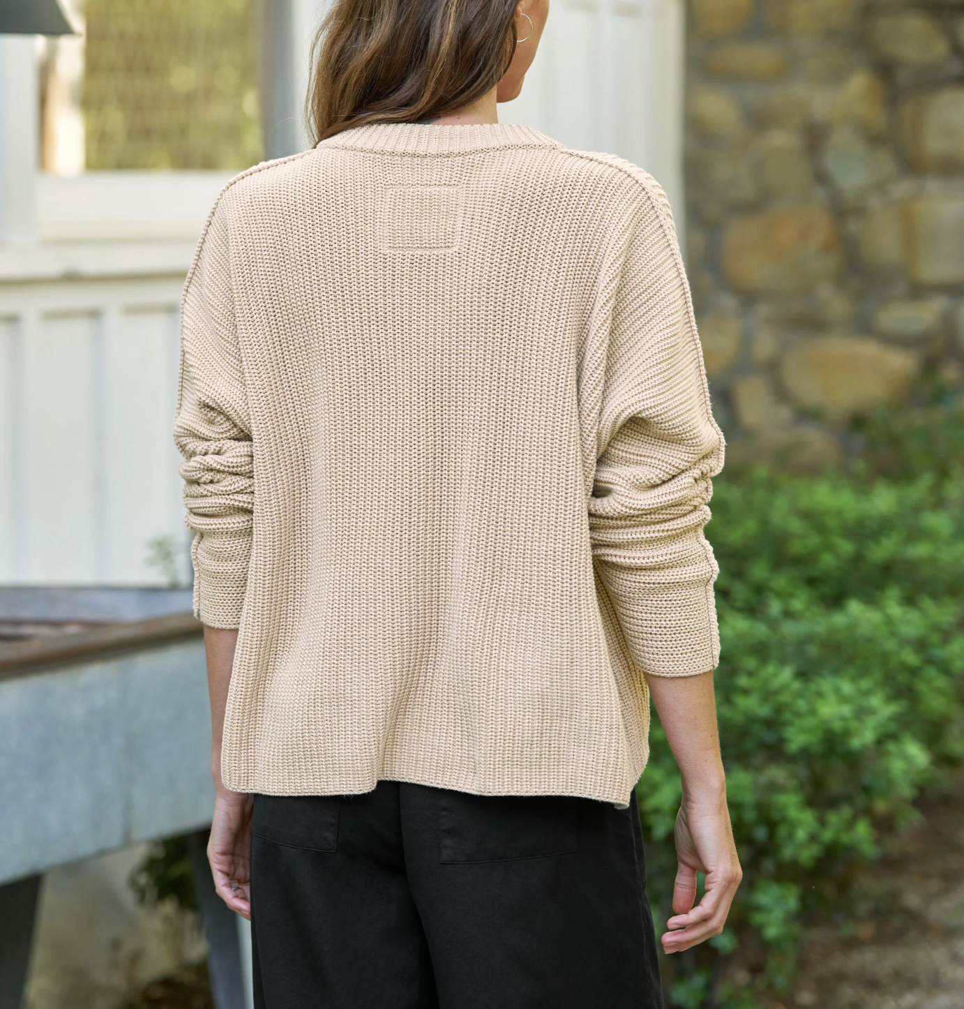 Montecito Crew Neck Cardigan - Sand
