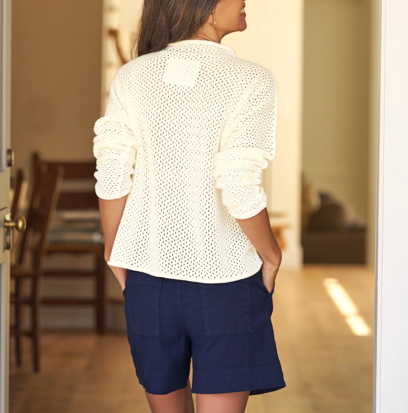 Monterey Pointelle Sweater - Ivory