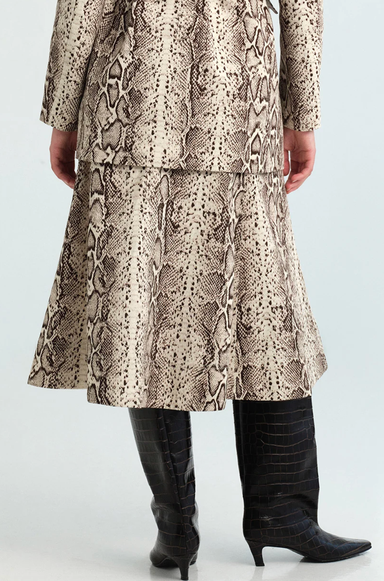 Aisha Skirt - Classic Snake Grey