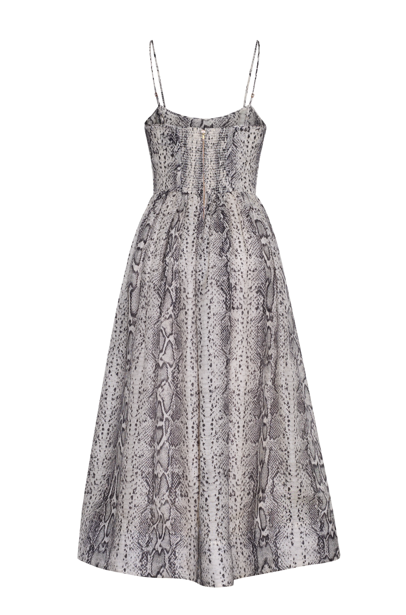 Alba Midi Dress- Classic Snake Grey