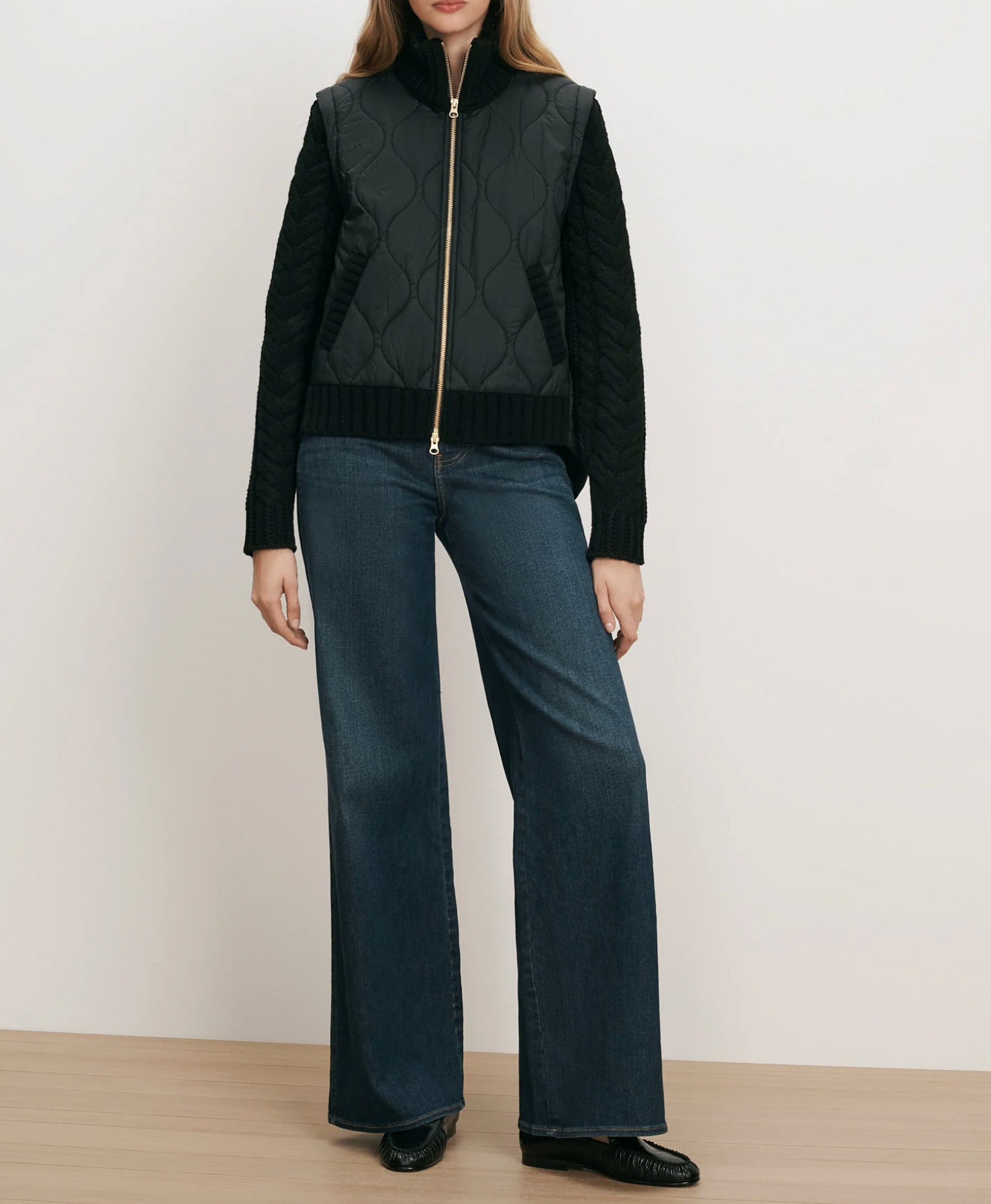 Patra Mixed Media Jacket - Black