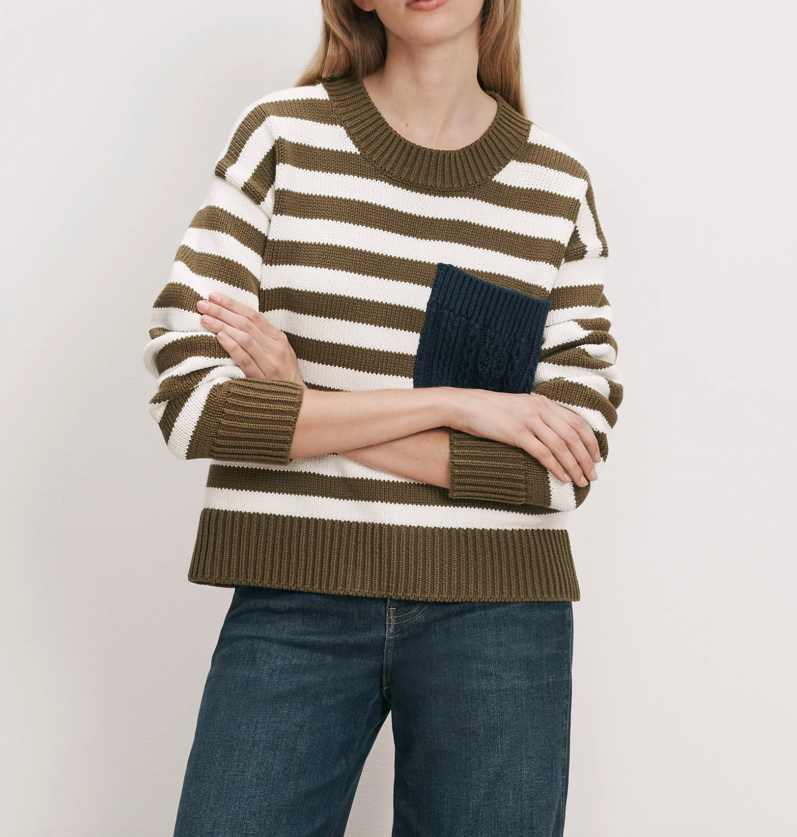 Emile Pullover- Military Olive/Dove/Heritage Navy