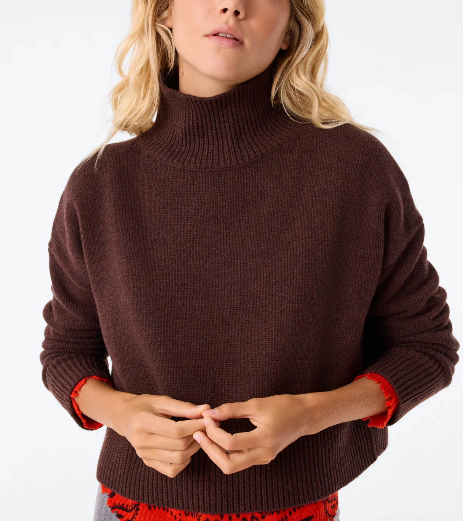 Ulla Crop Sweater - Espresso