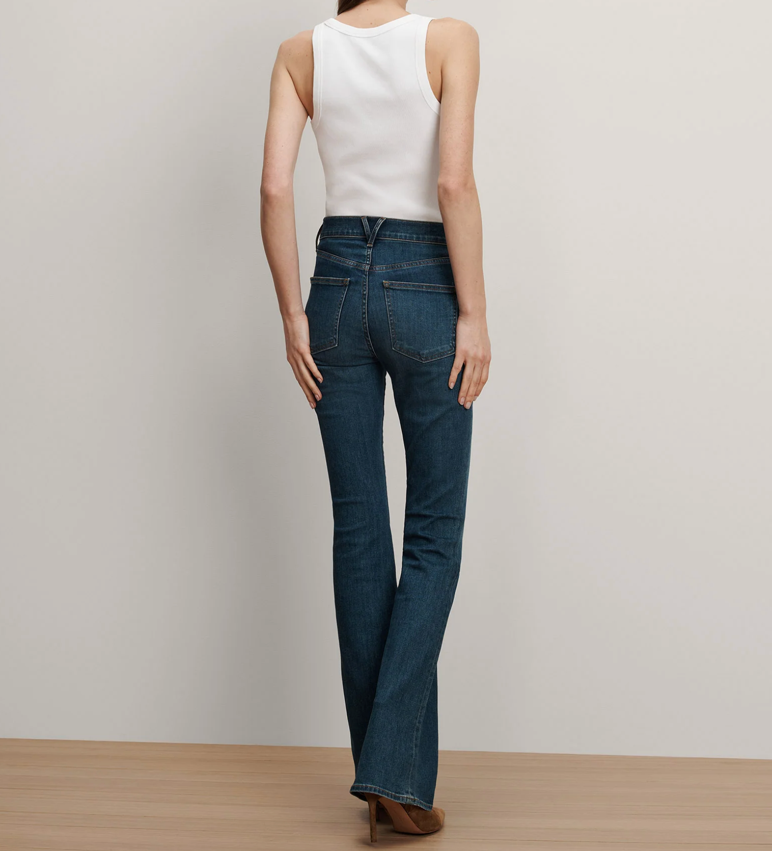 Beverly High Rise Skinny Flare - Bright Blue