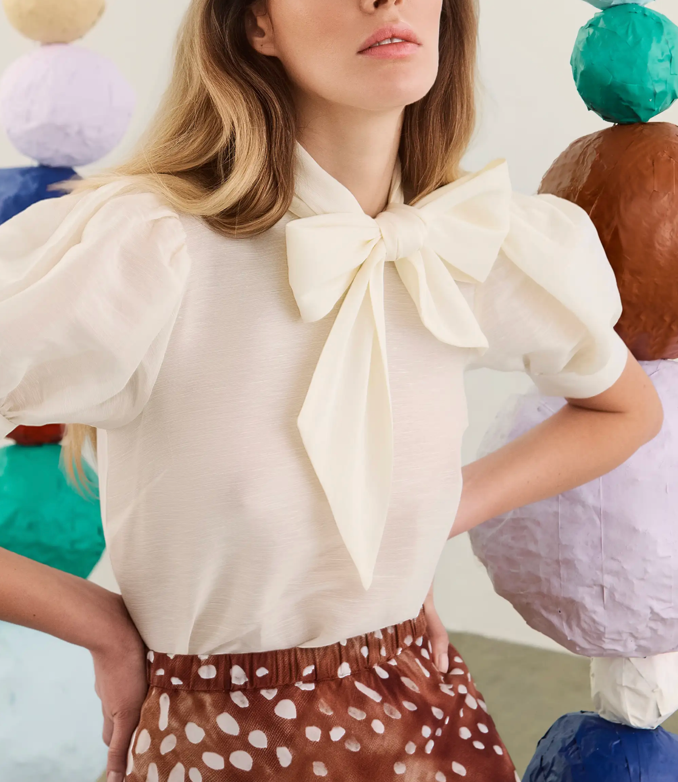 Gribbon Top - Ivory