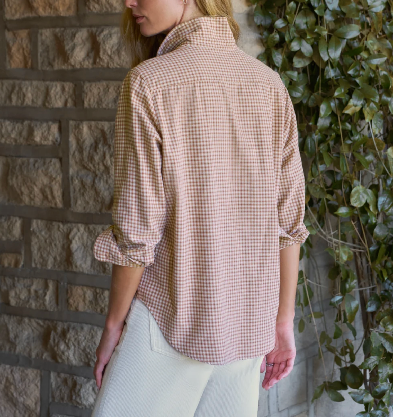 Silvio - Sand Brown Cream Small Plaid