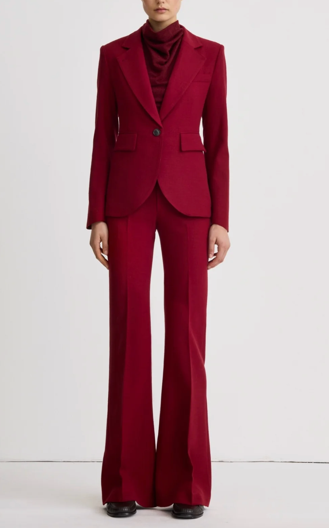 Seamed Blazer - Garnet Fleck