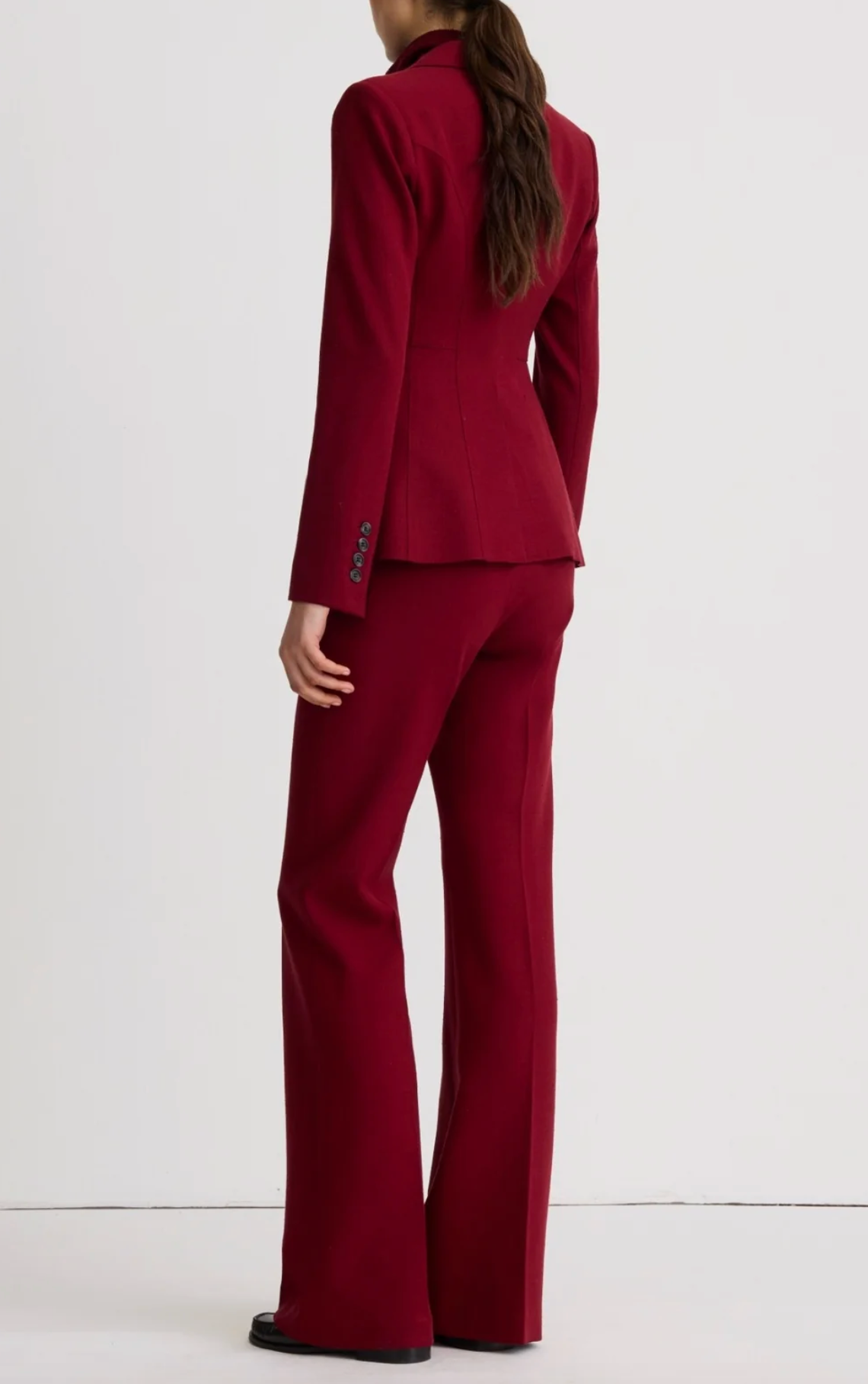 Seamed Blazer - Garnet Fleck