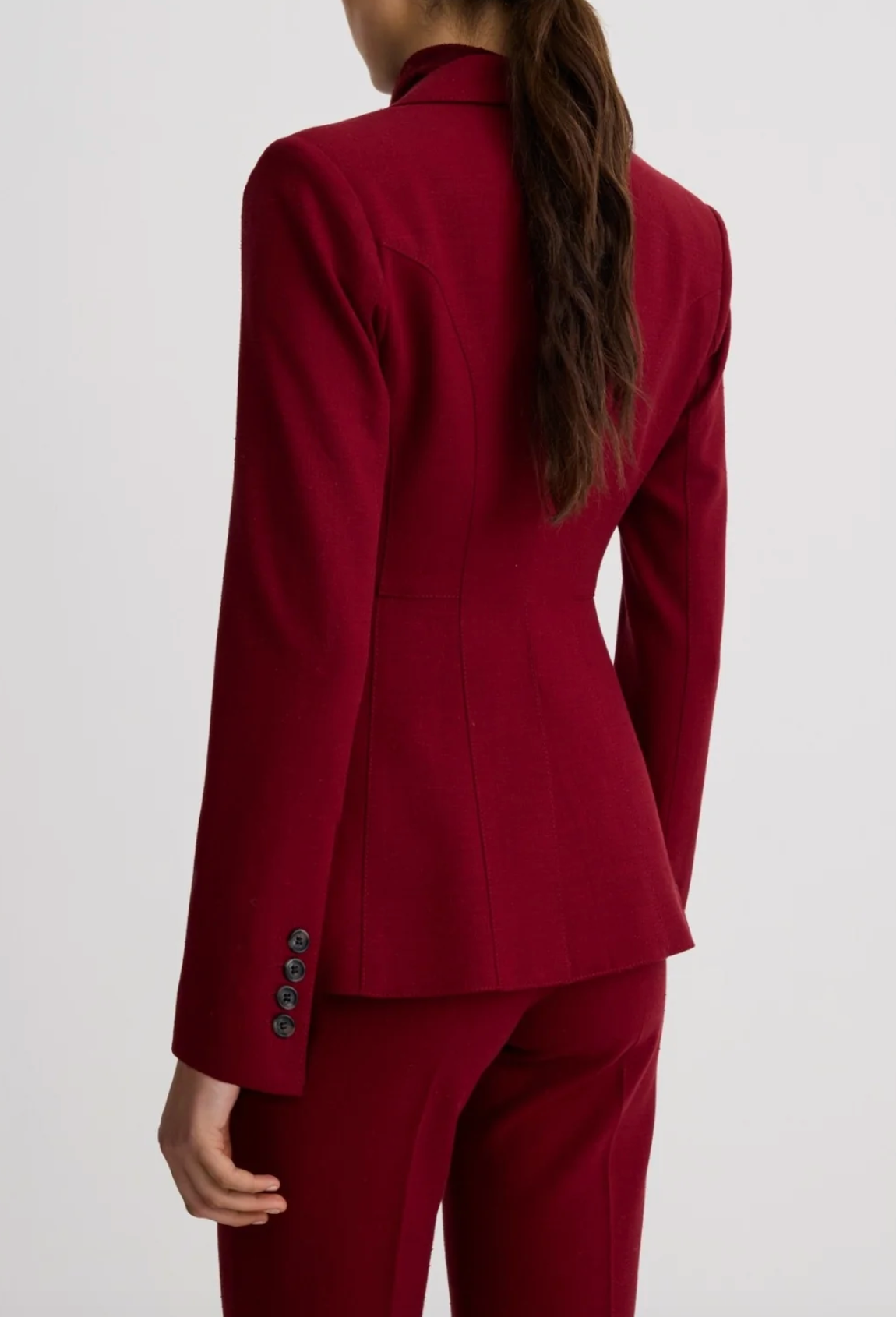 Seamed Blazer - Garnet Fleck