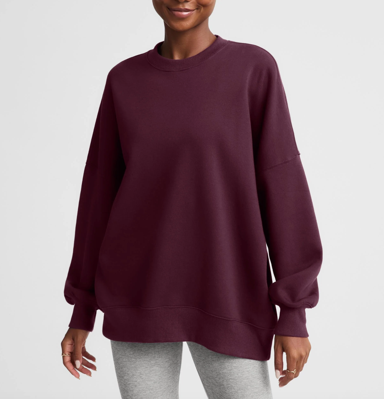 Luxefleece 2.0 Oversized Crewneck - Cabernet