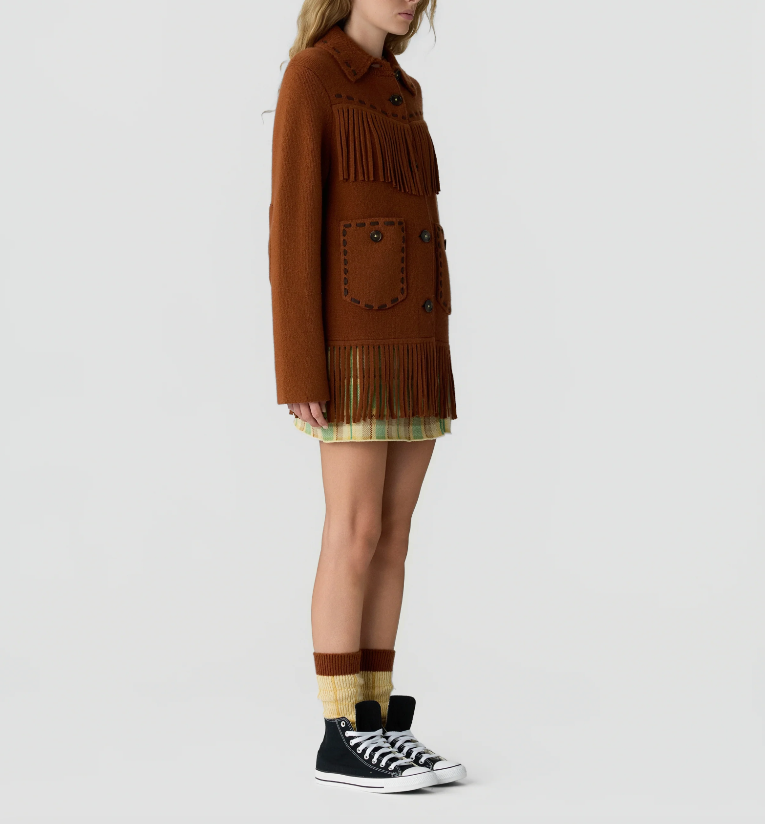 Western Fringe Jacket - Burnt Sienna
