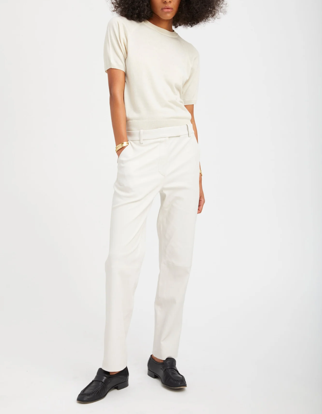 Sophia Cigarette Leggings - White