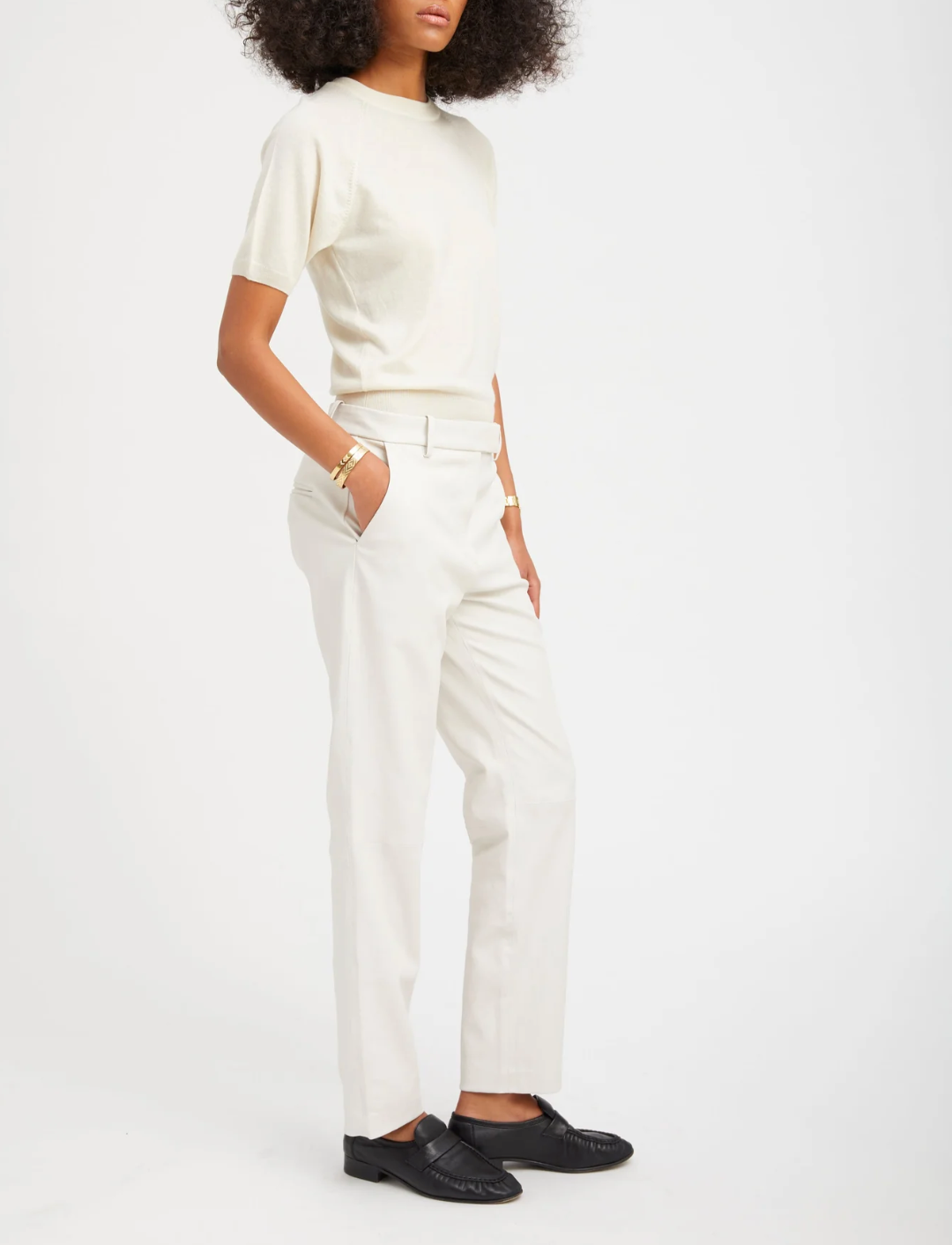 Sophia Cigarette Leggings - White