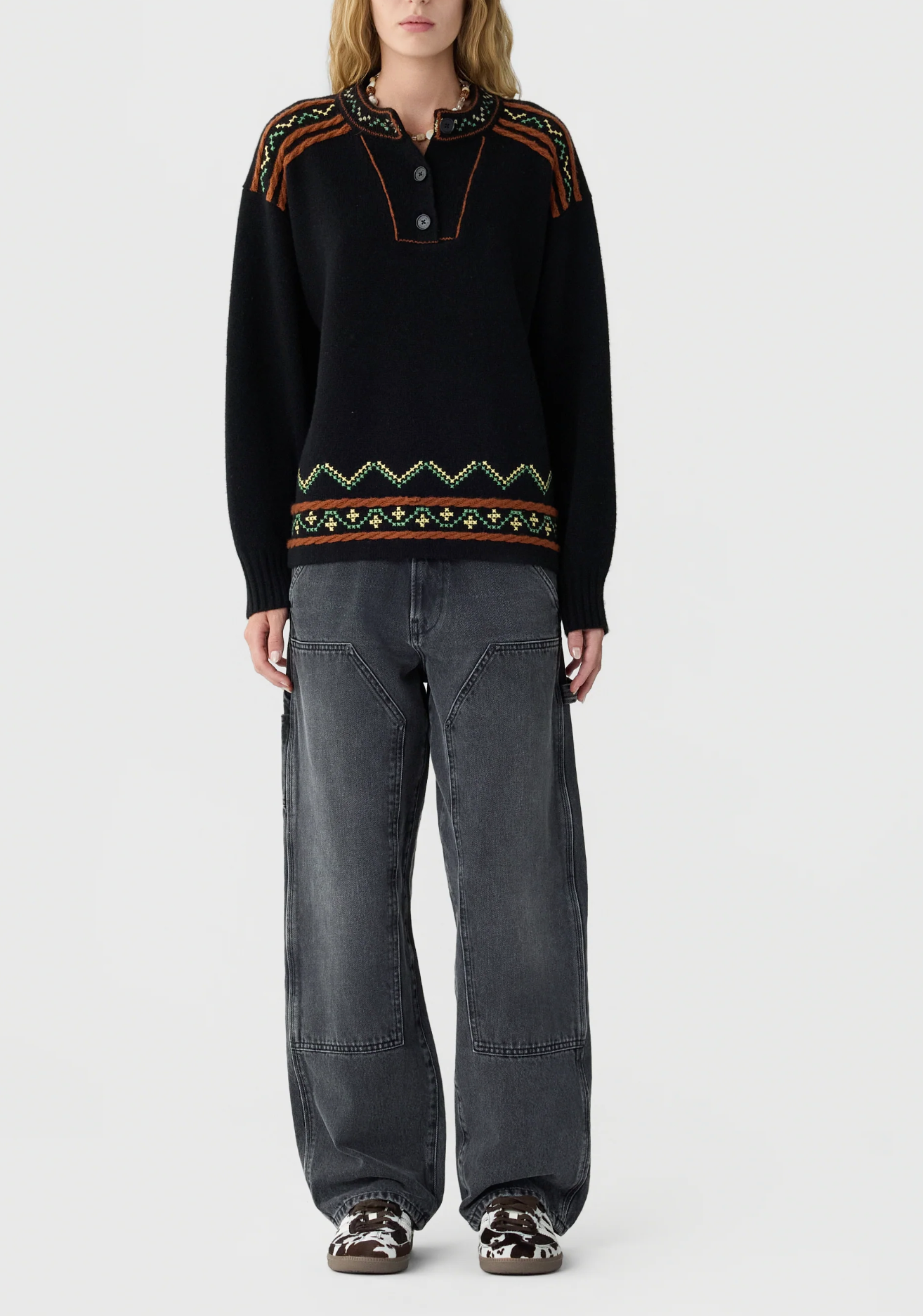 Fisherman Henley - Black
