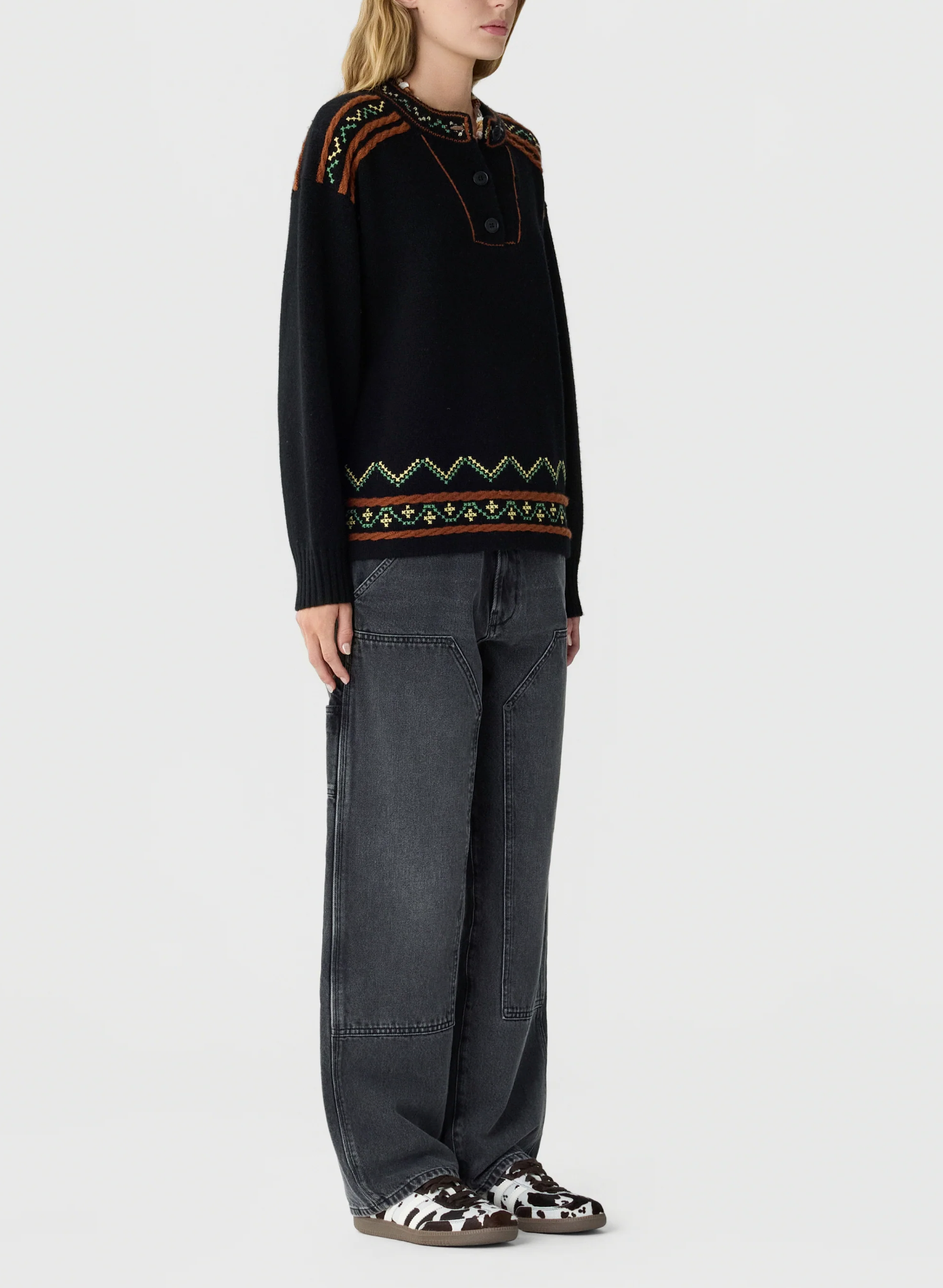 Fisherman Henley - Black