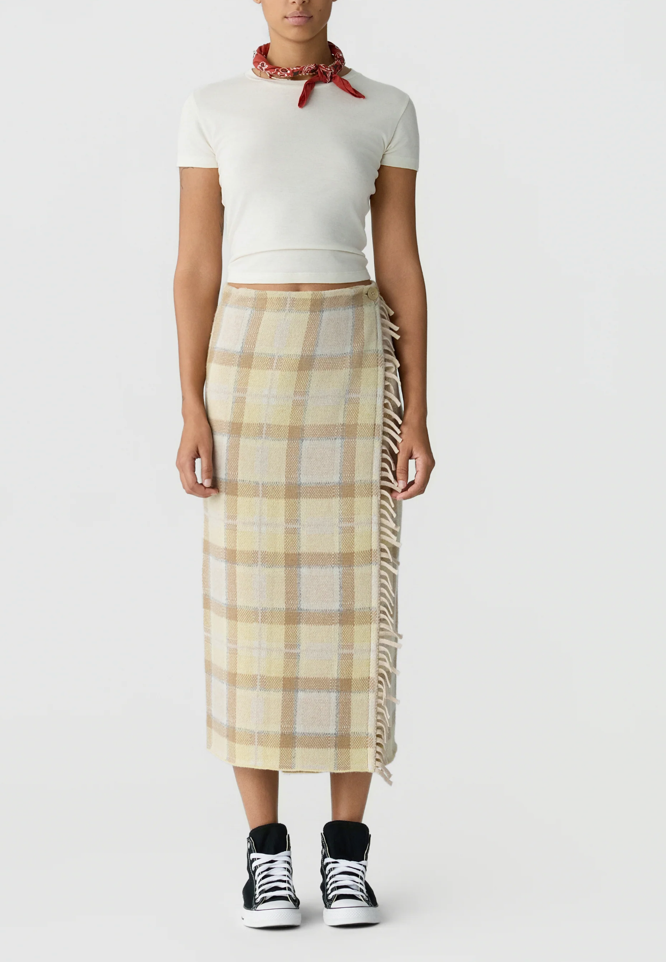 Tartan Wrap Skirt - Butter Combo
