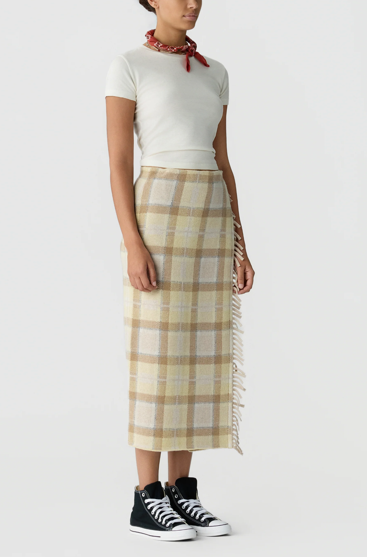 Tartan Wrap Skirt - Butter Combo