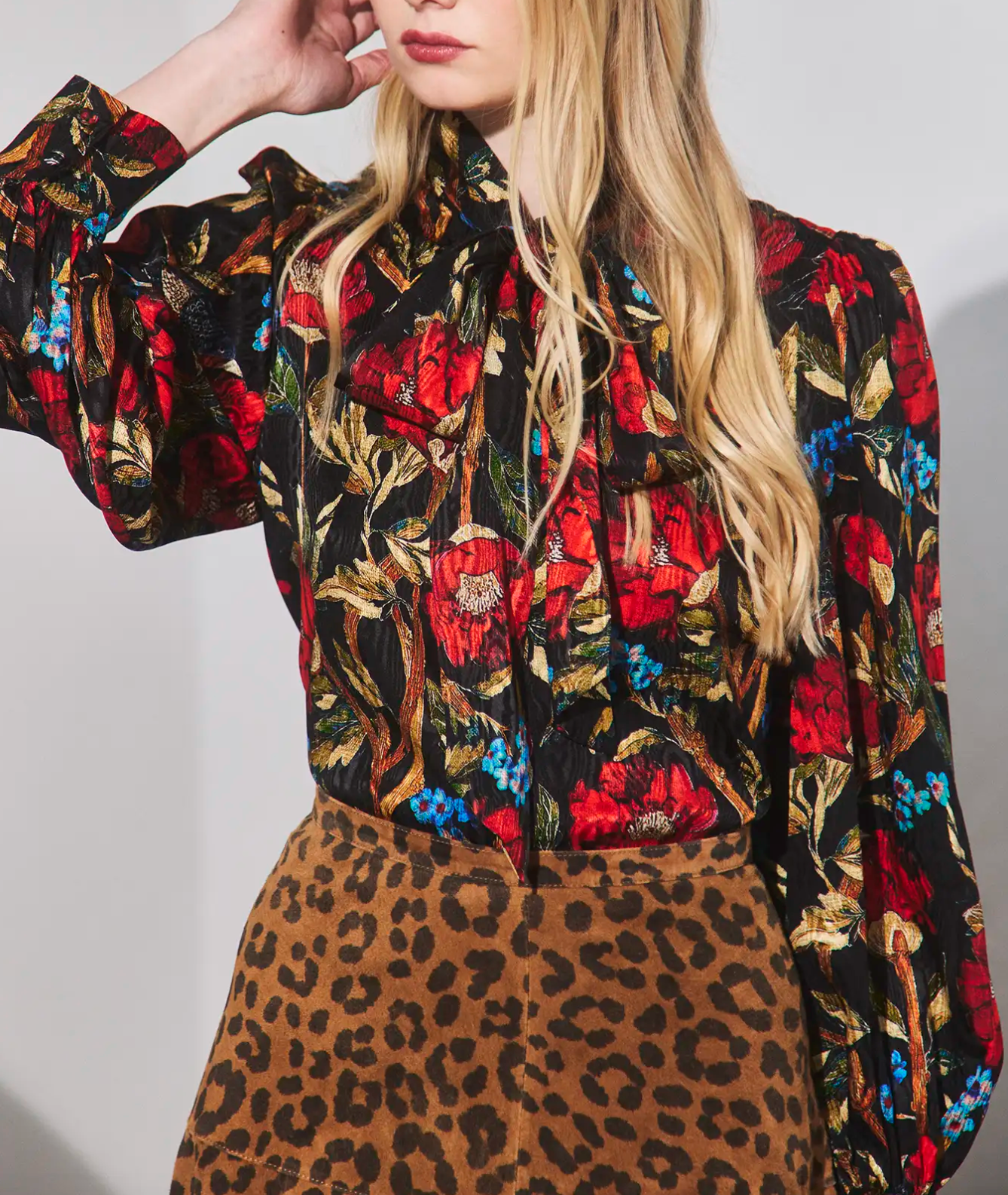Tess Blouse - Palais Floral Onyx
