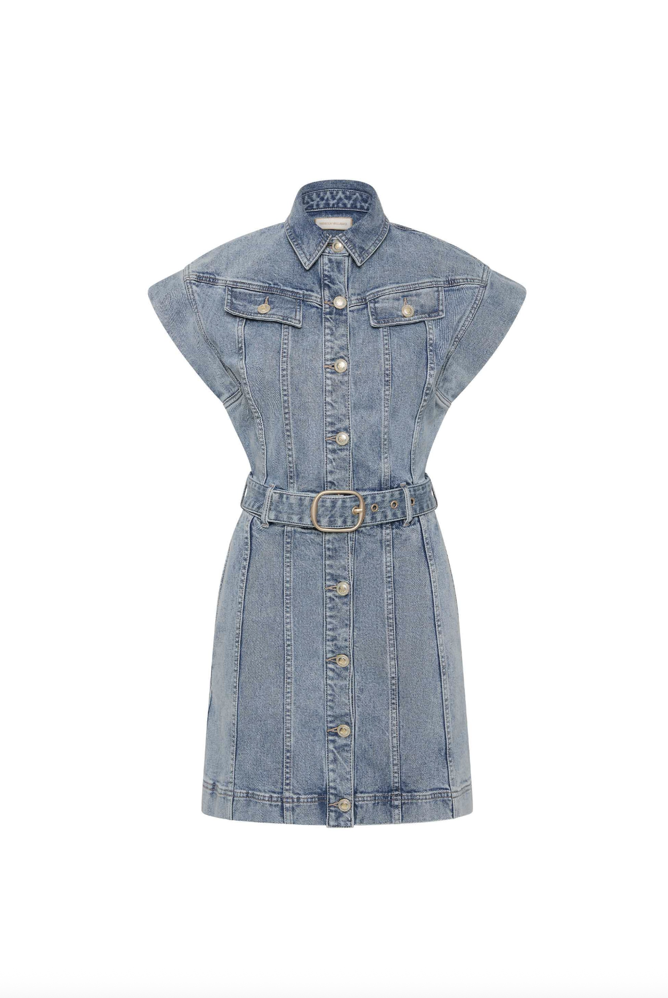 Adian Mini Dress - Mid Wash