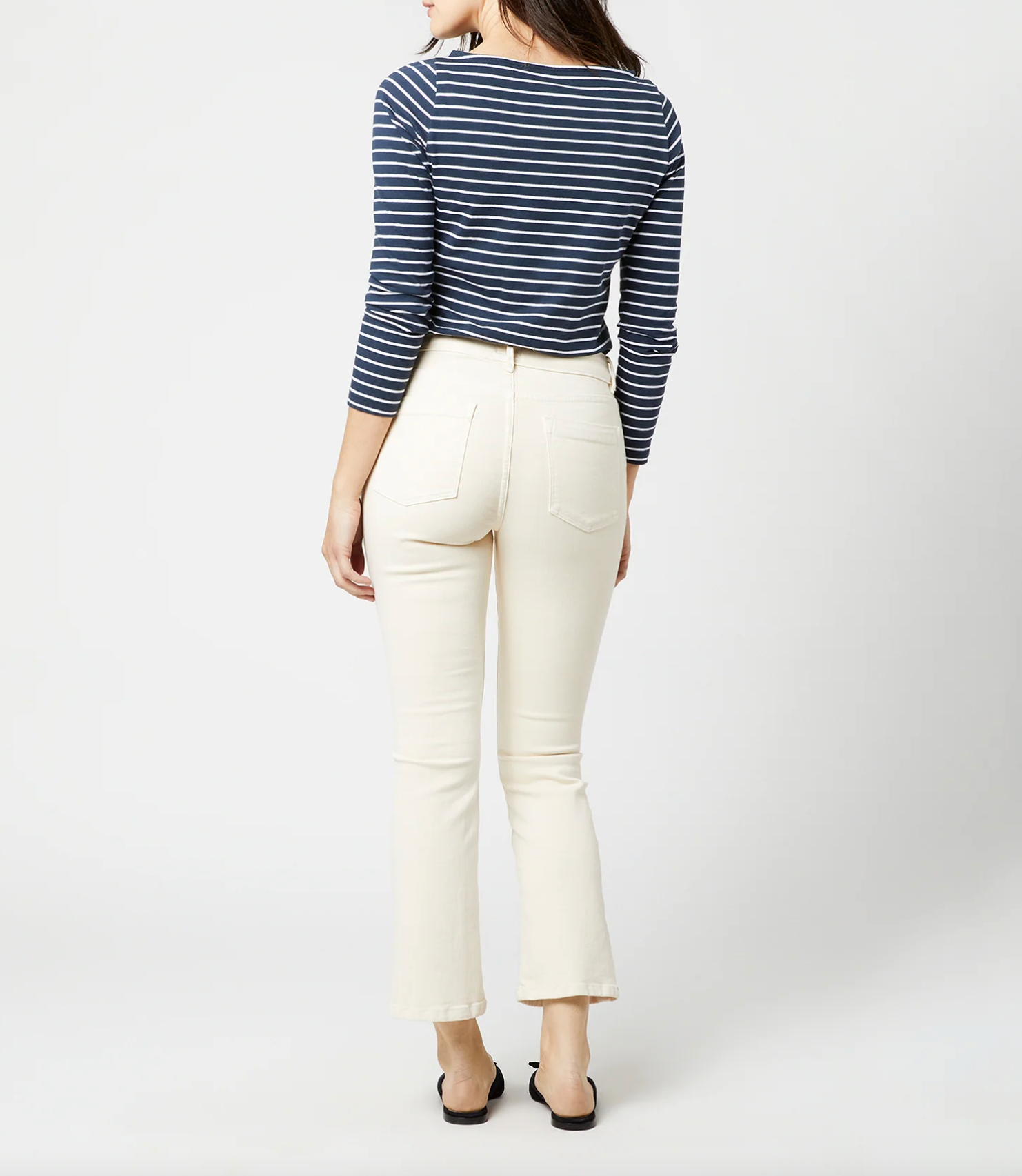 Flare Cropped 5-Pocket Jean - Natural