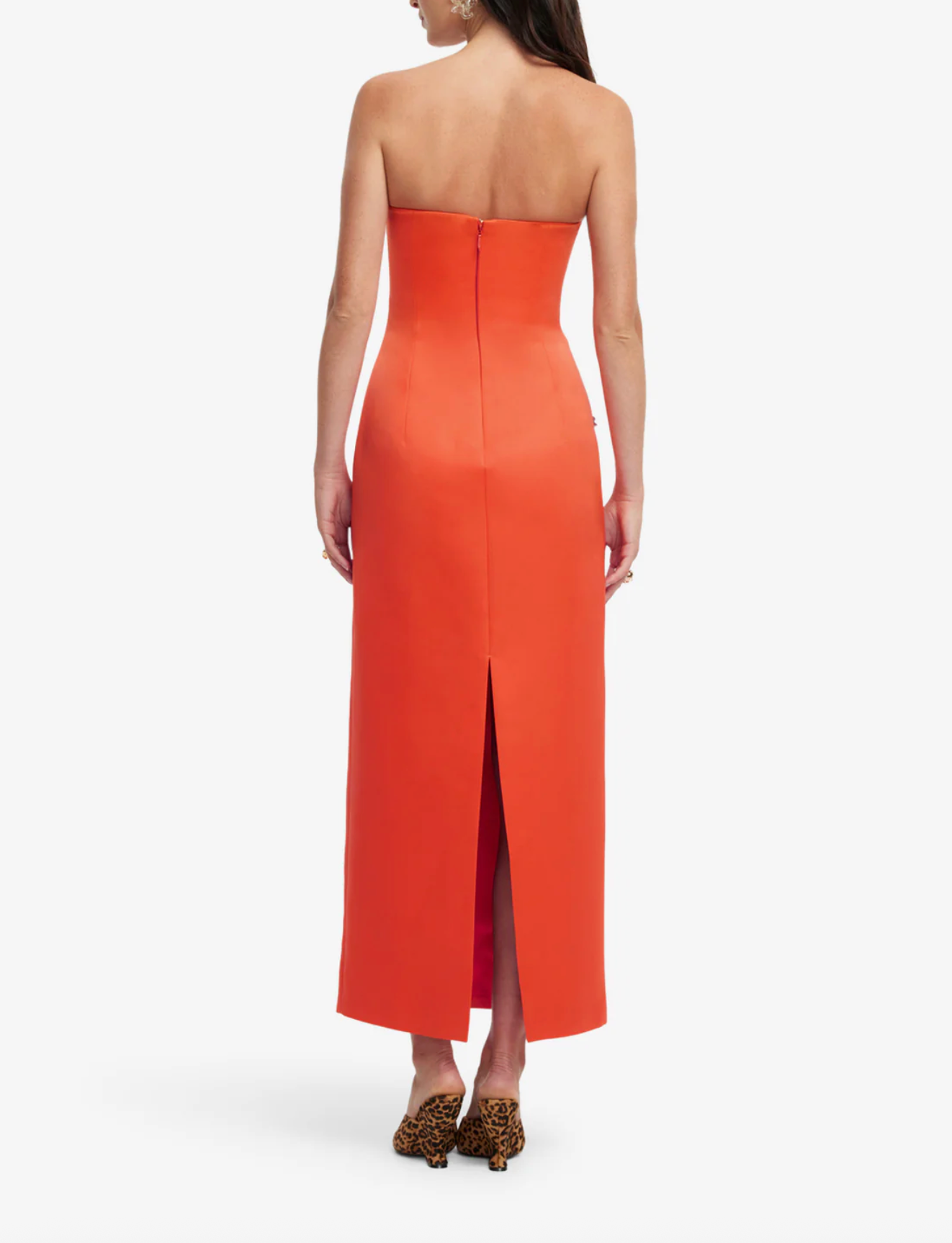 Ava Applique Floral Bustier Maxi Dress - Saffron