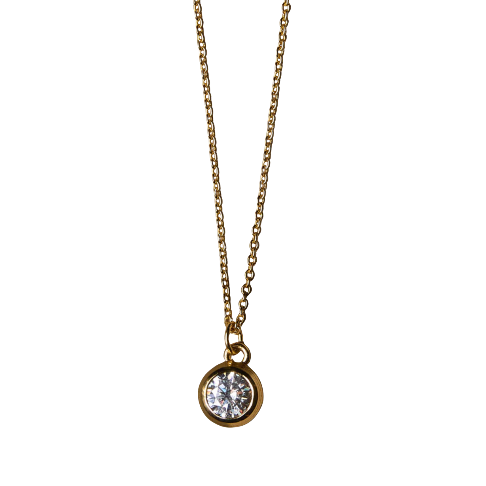 Dainty Necklace-Bezel Charm