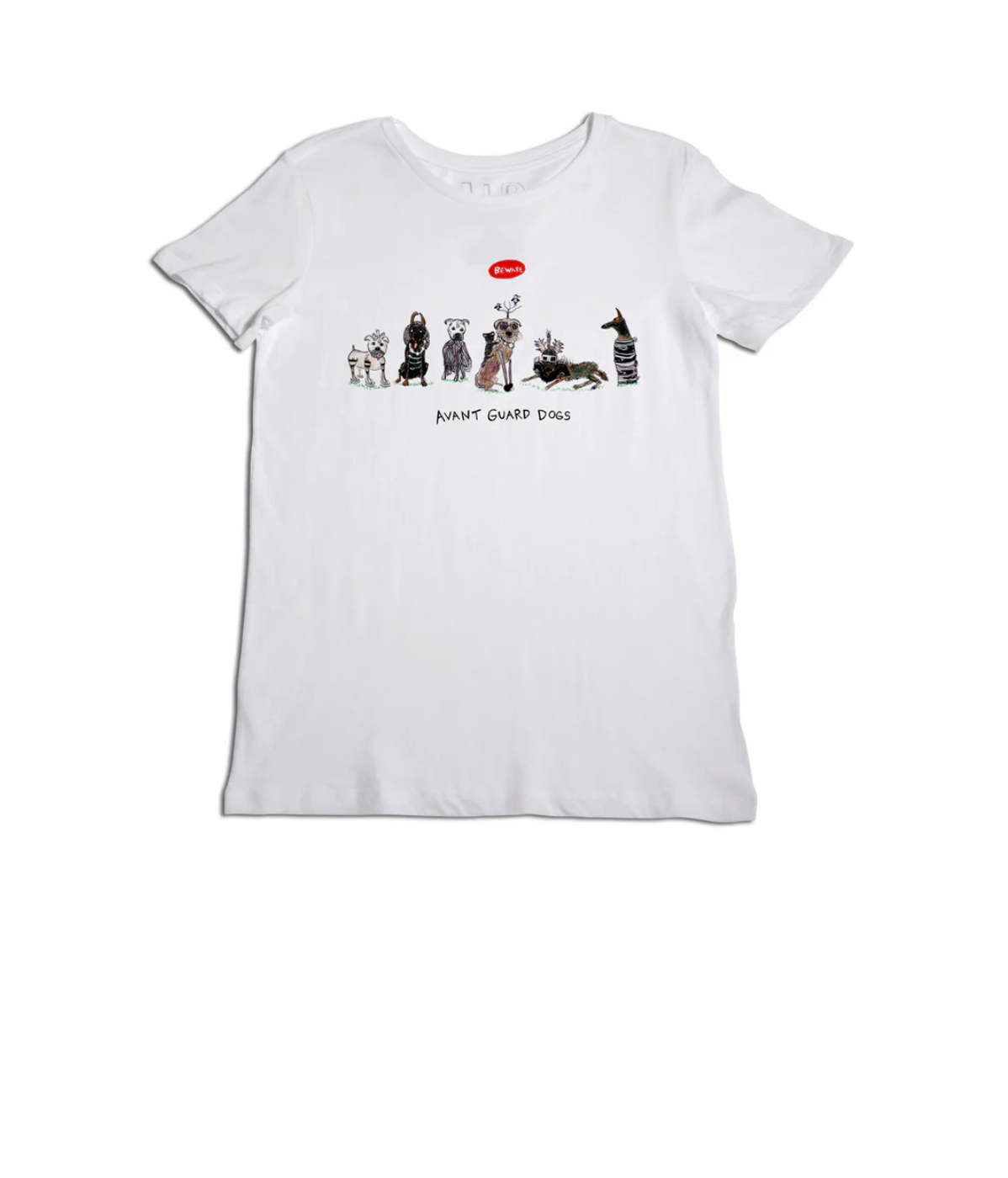 Avant Guard Dogs Womens T-shirt - white