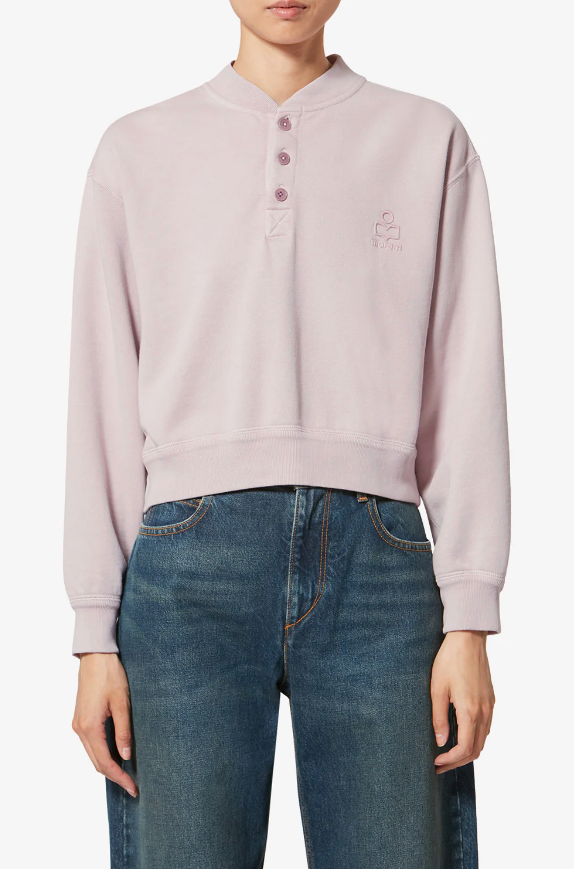 Simony Embroidered Logo Sweater - Light Pink