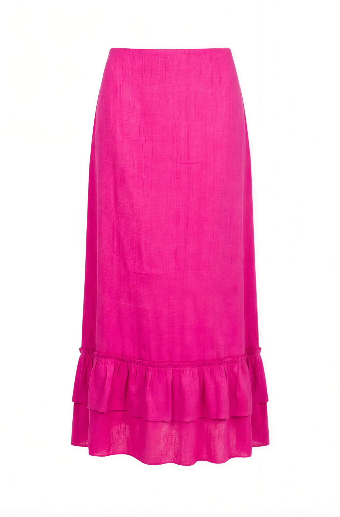 Cinch Back Midi Skirt - Lush Pink
