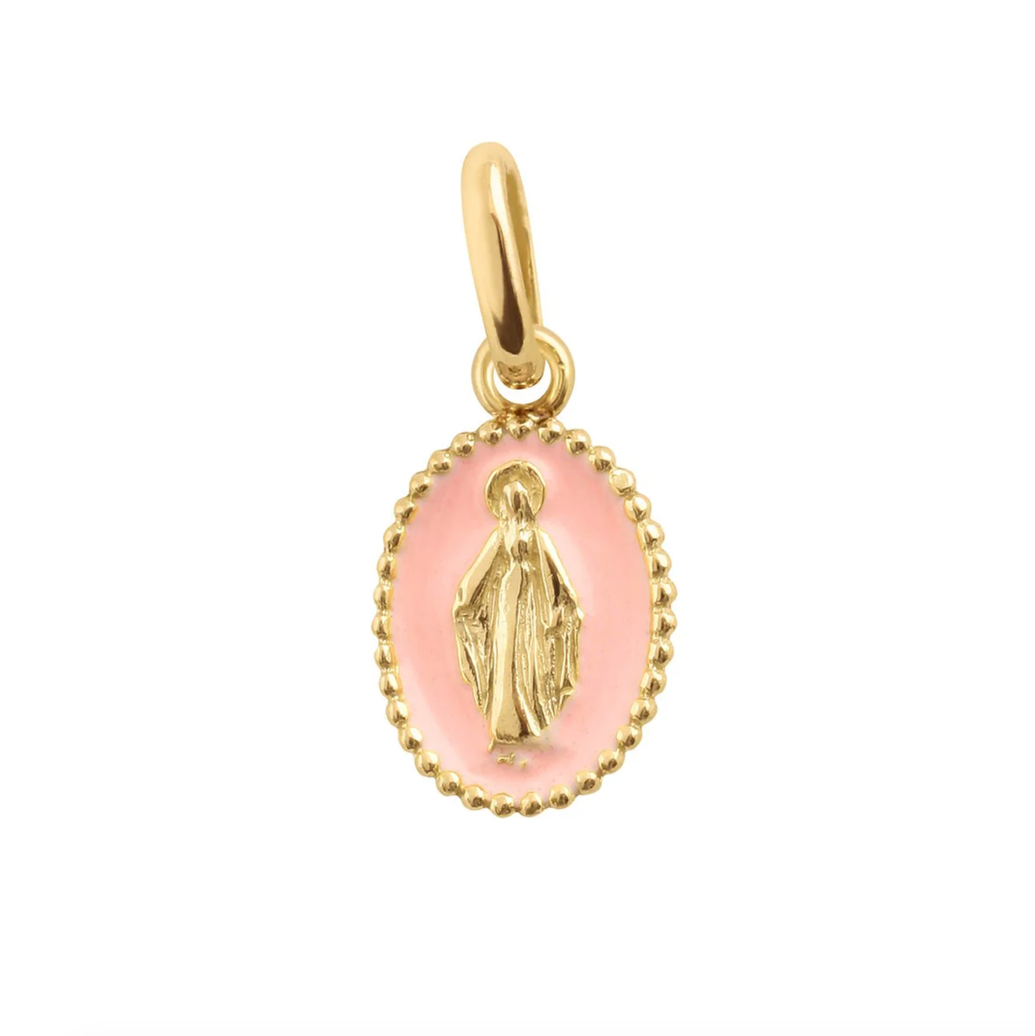 Enamel Madone Pendant Baby Pink