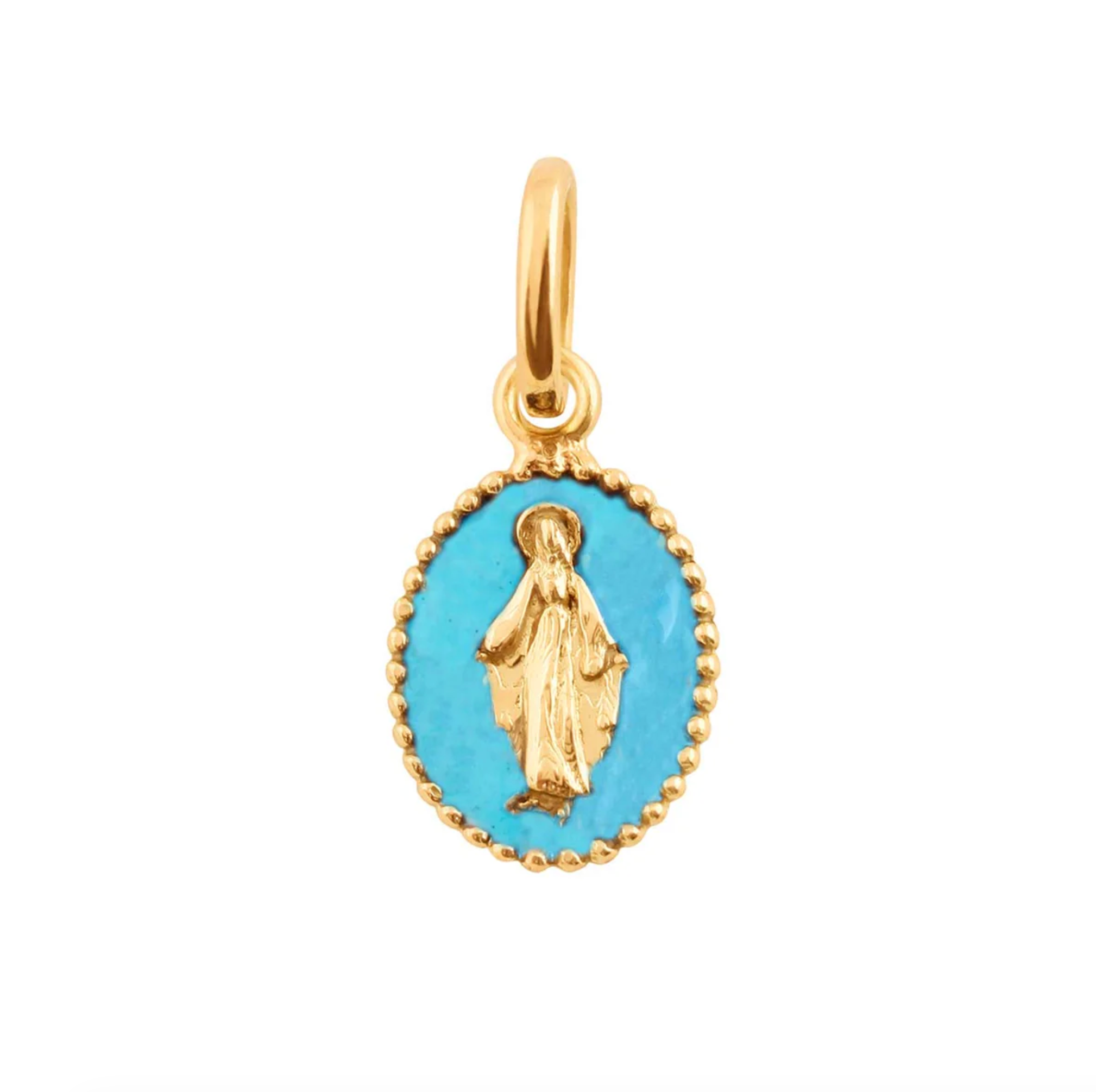 Enamel Madone Pendant Baby Pink