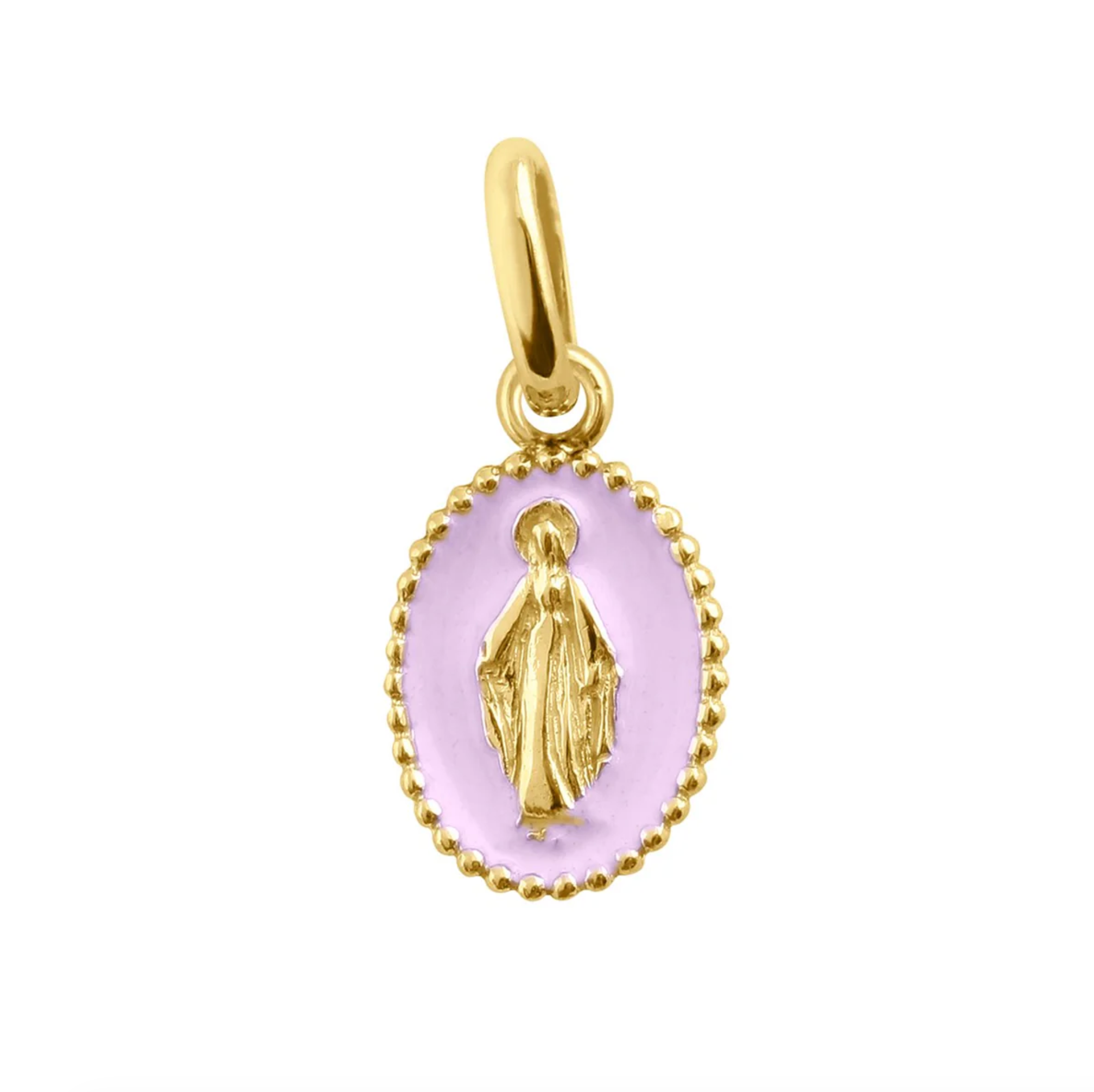 Enamel Madone Pendant Baby Pink