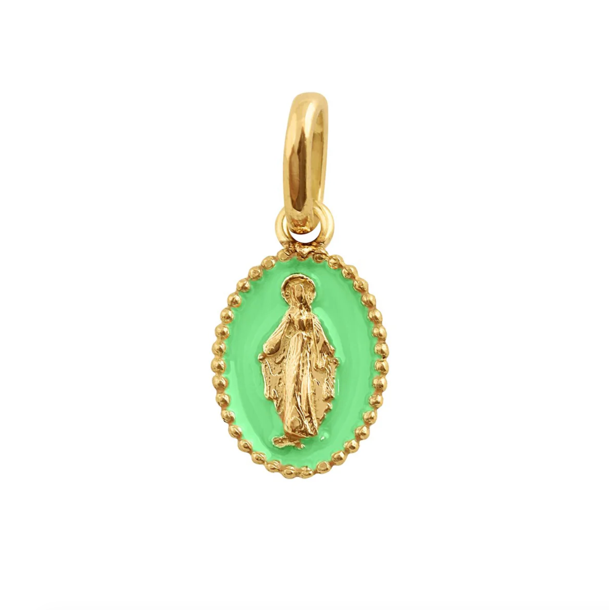 Enamel Madone Pendant Baby Pink