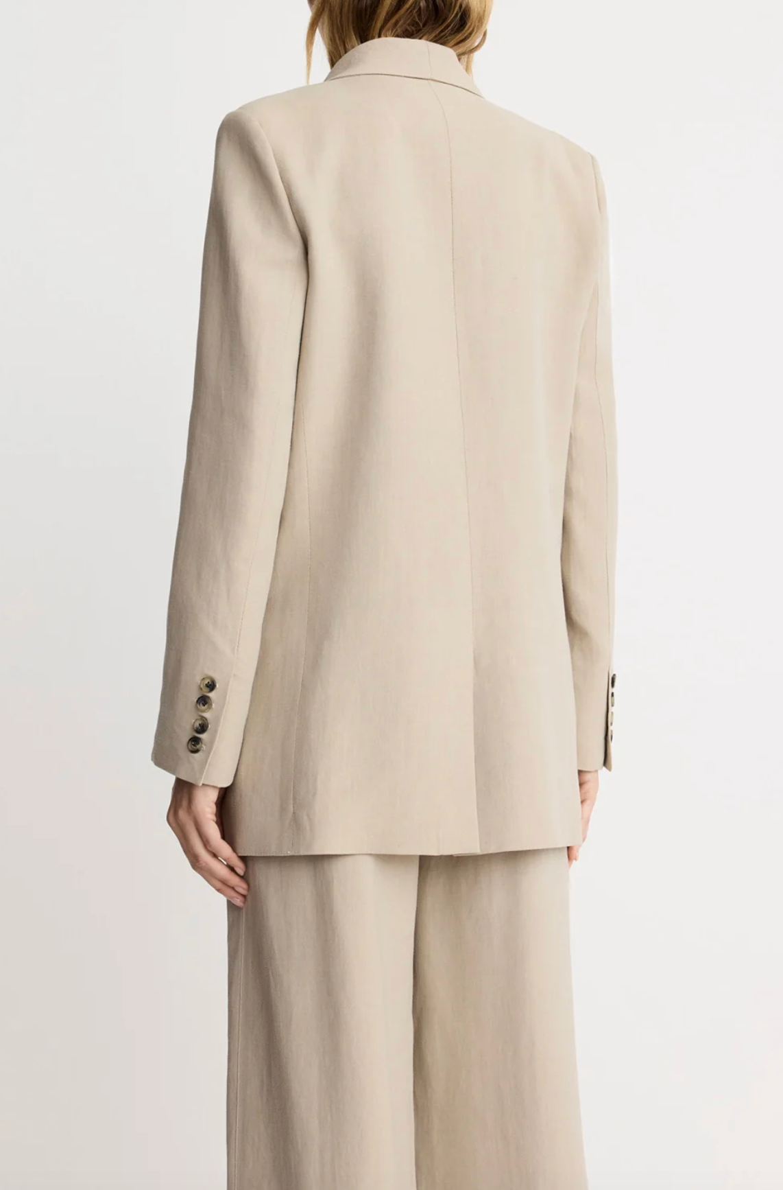 Shawl Collar Oversized Blazer- Cafe Au Lait