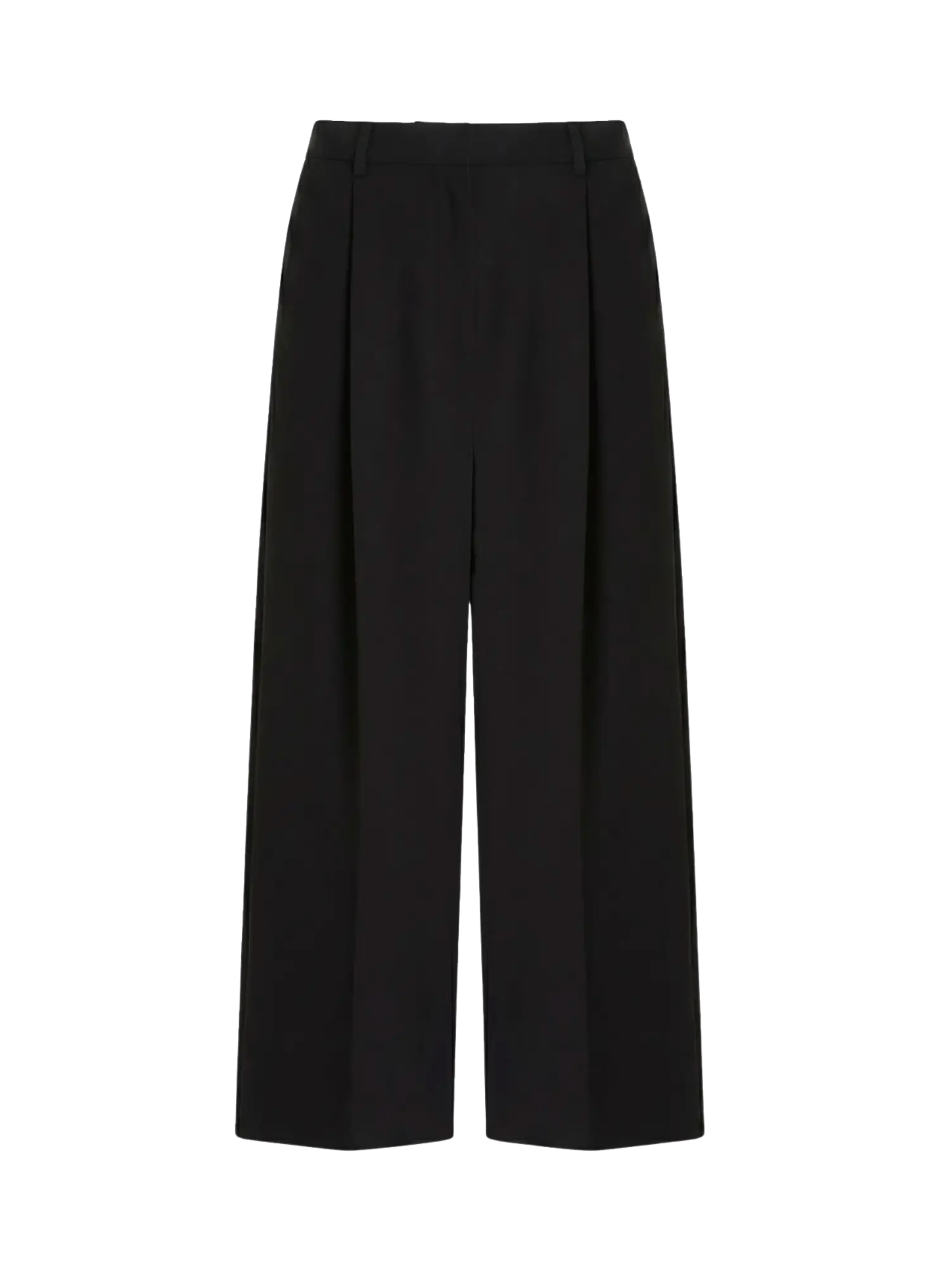 Arielle Crop Wide Leg Trouser - Black
