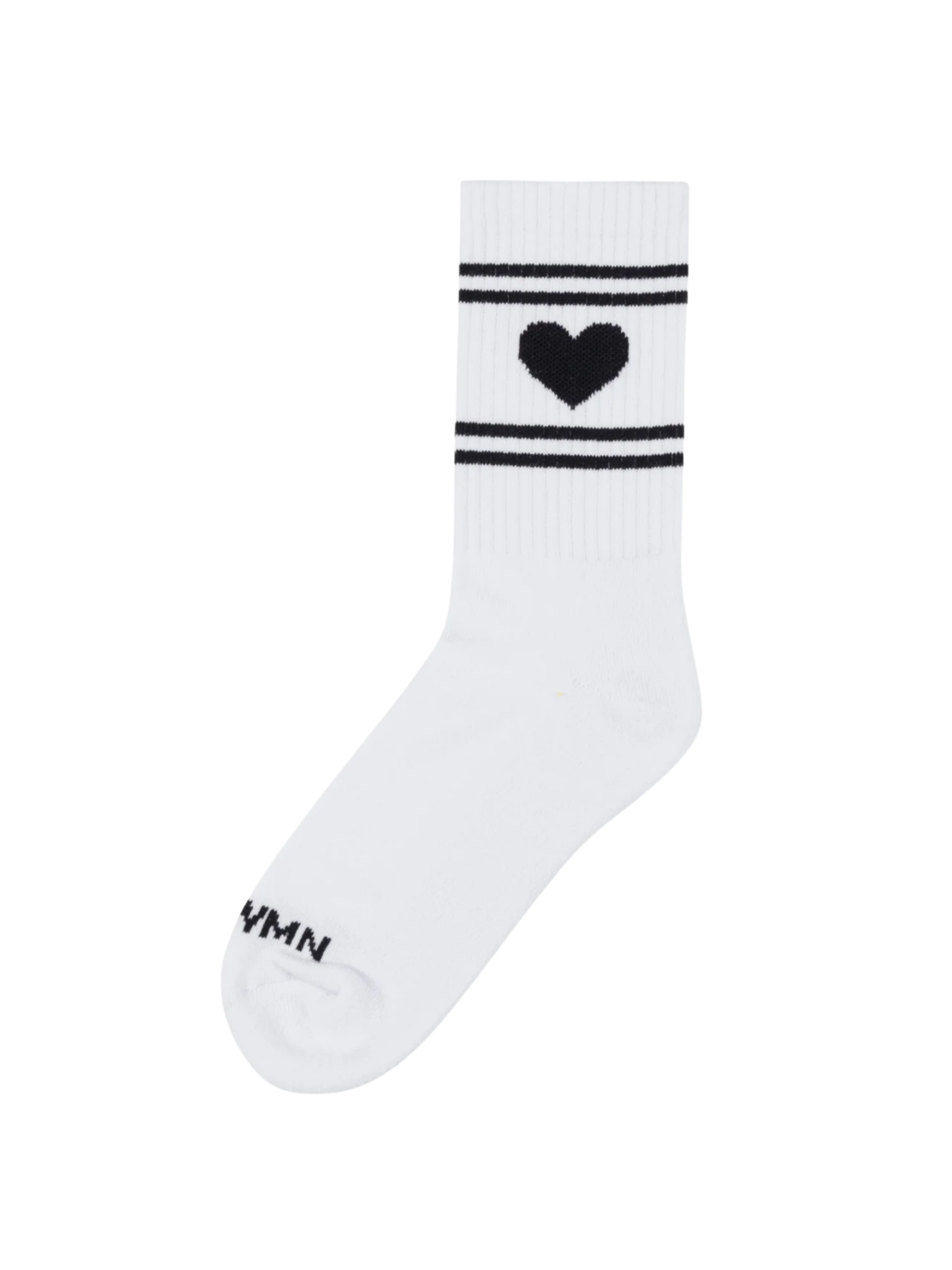 Heart Logo Crew Socks - White/Black