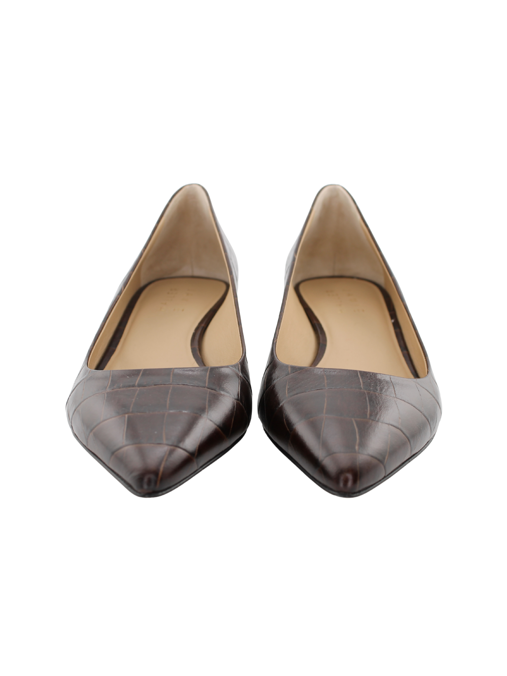 The Kitty Point Heel - Oxblood Croc