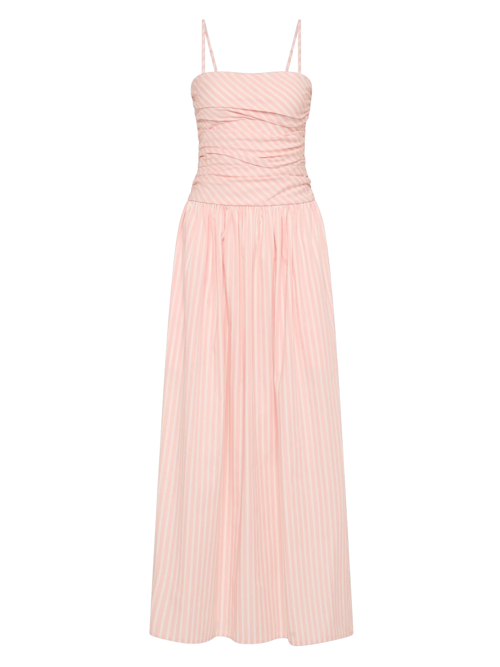 Portlligat Maxi Dress- Carmen Stripe Peony White