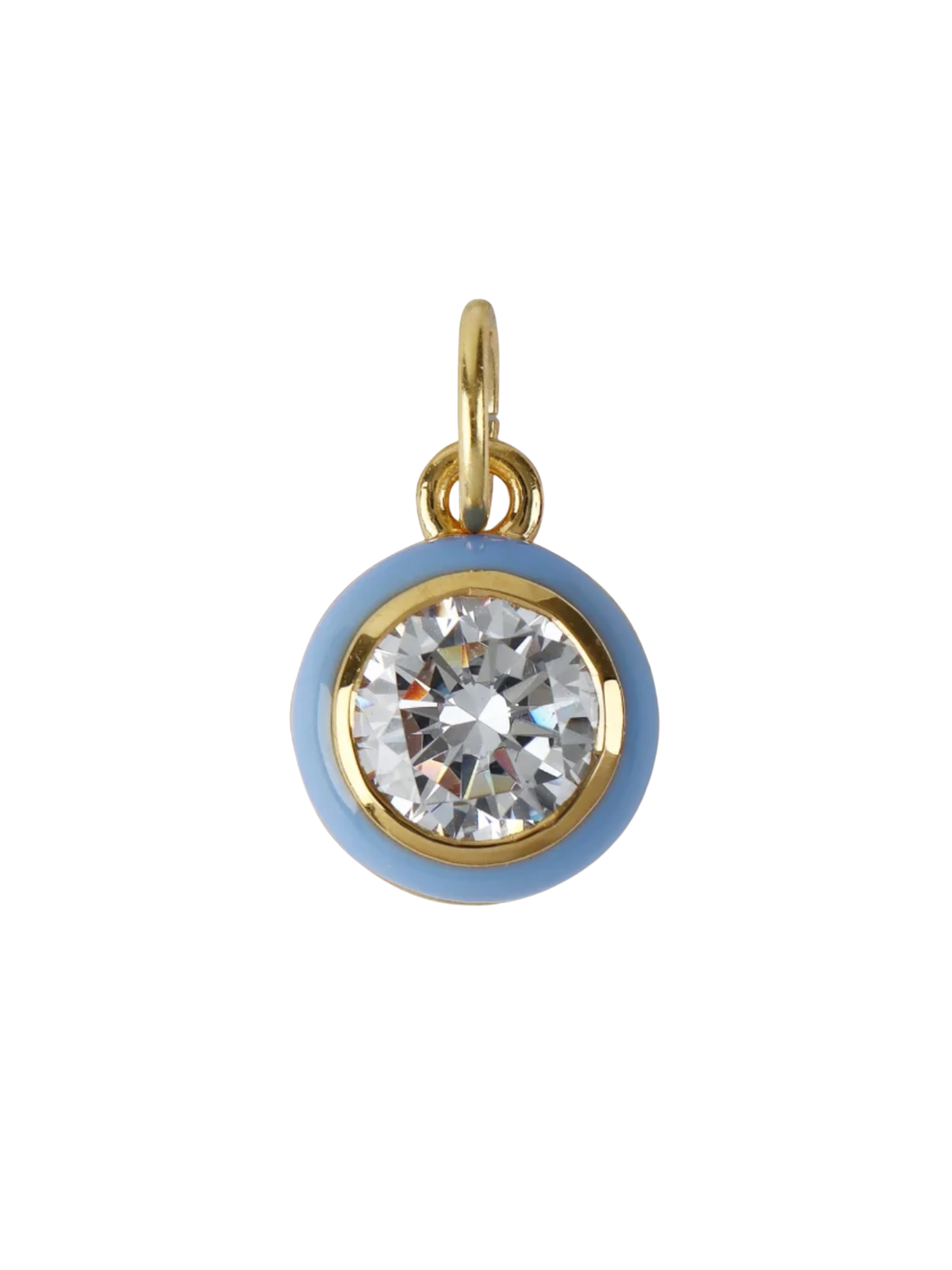 Blue Enamel Bezel Charm