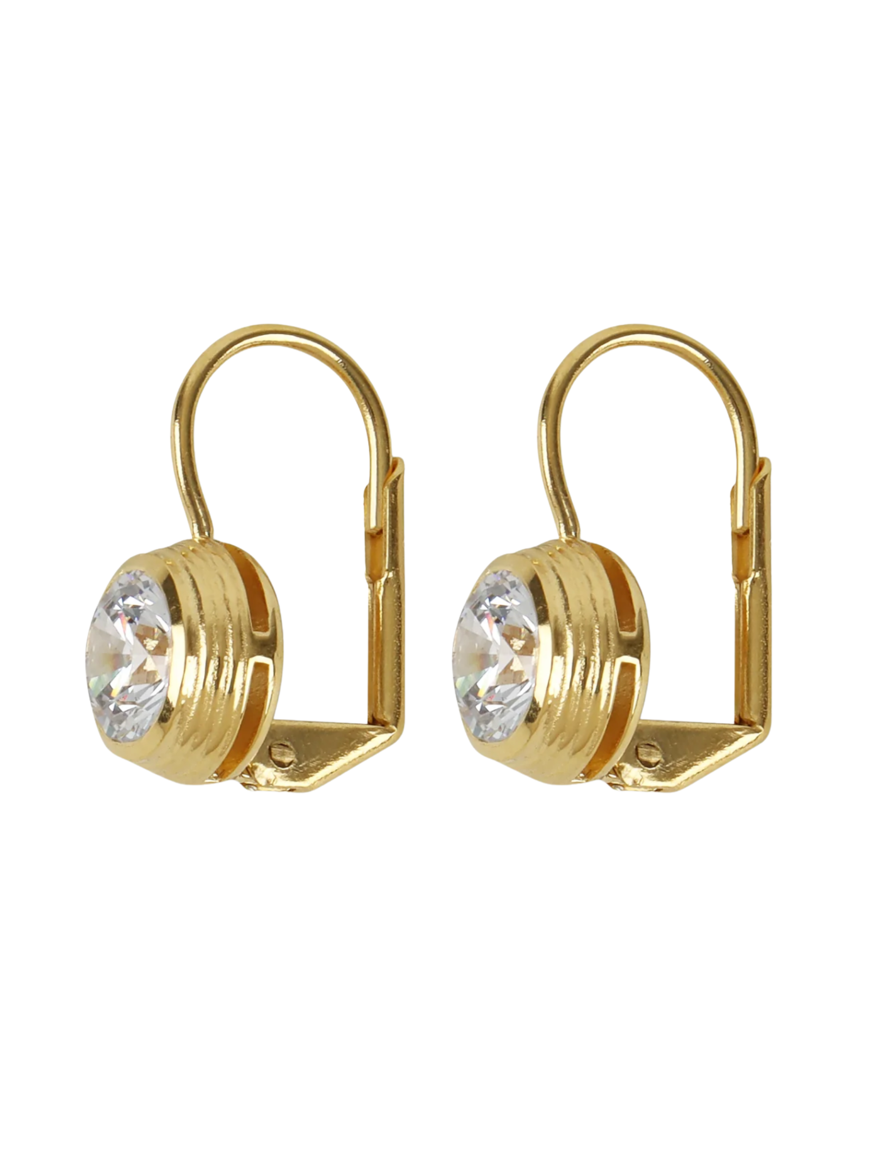 Bezel Drop Earrings