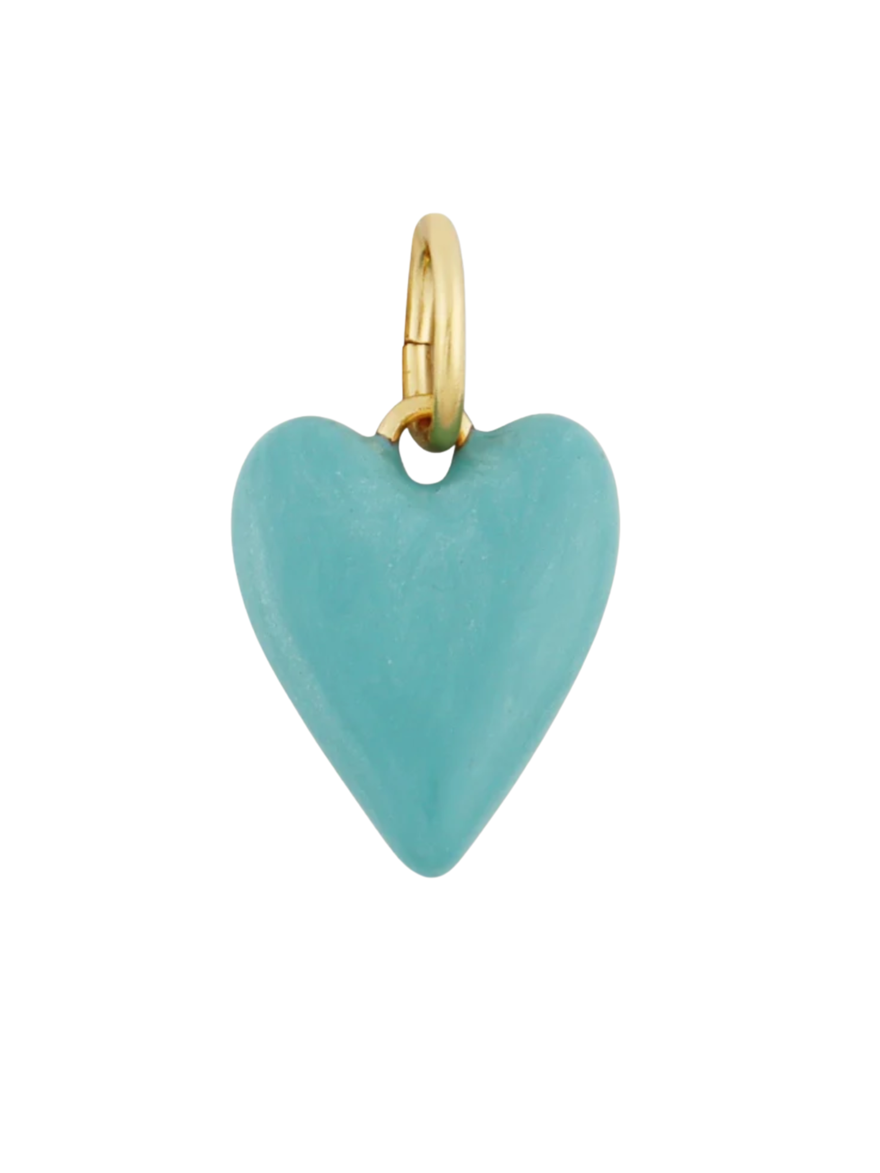 Turquoise Enamel Heart Charm