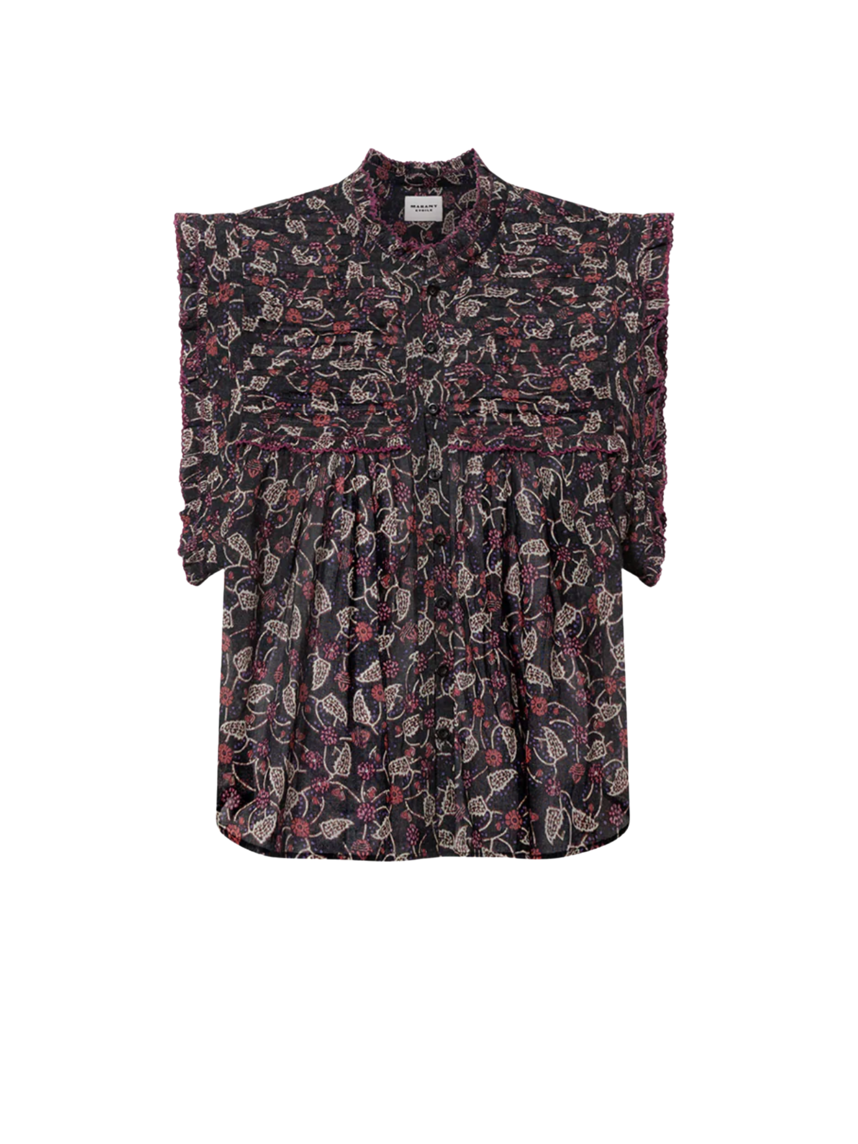 Dersia Top - Black/Raspberry