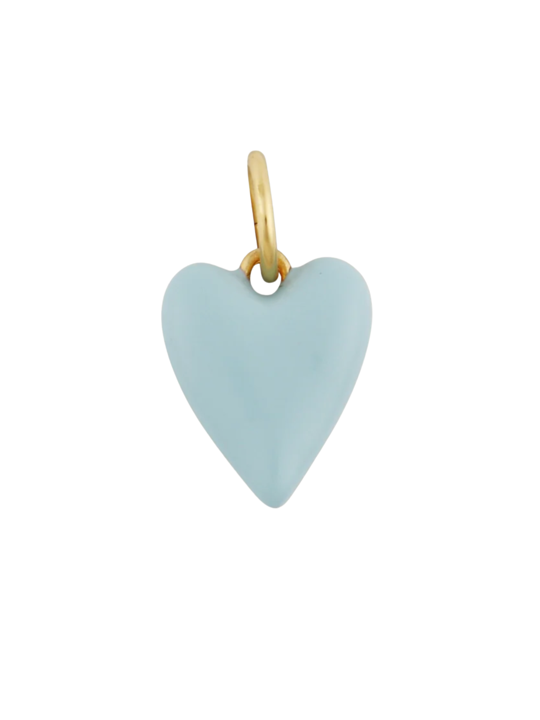 Blue Enamel Heart Charm