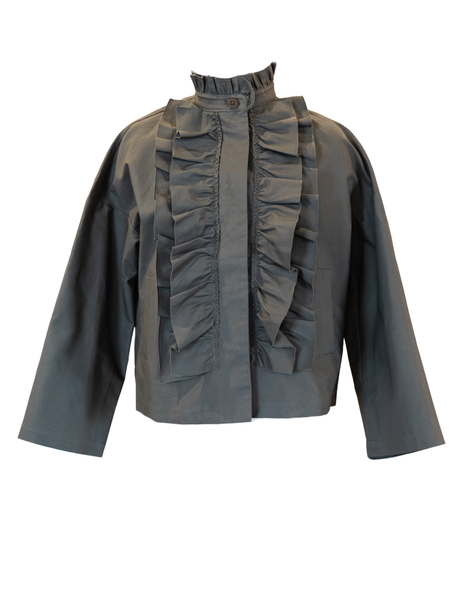 Ruffle Top - Khaki