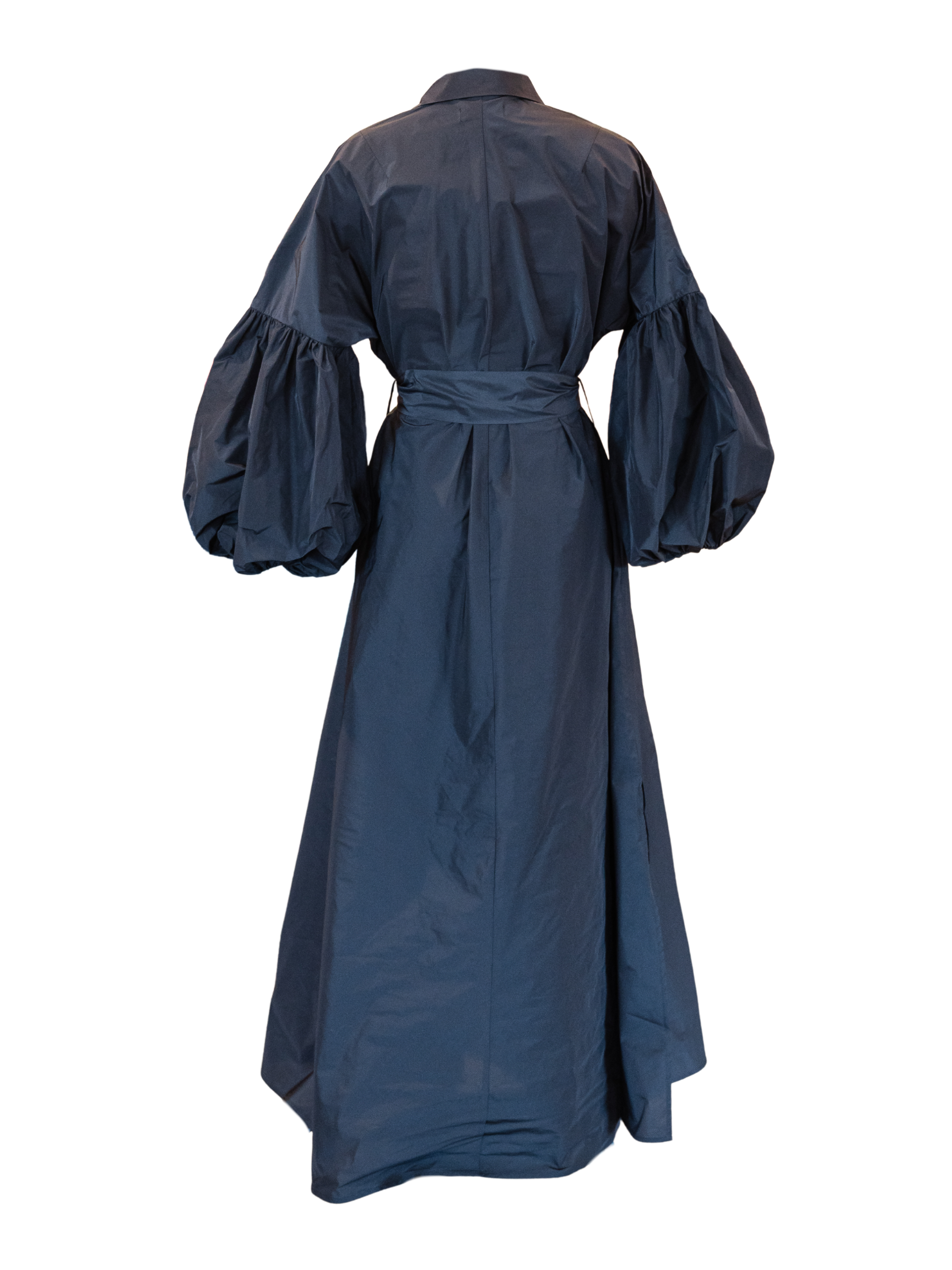 Taffeta Caftan Dress - Black