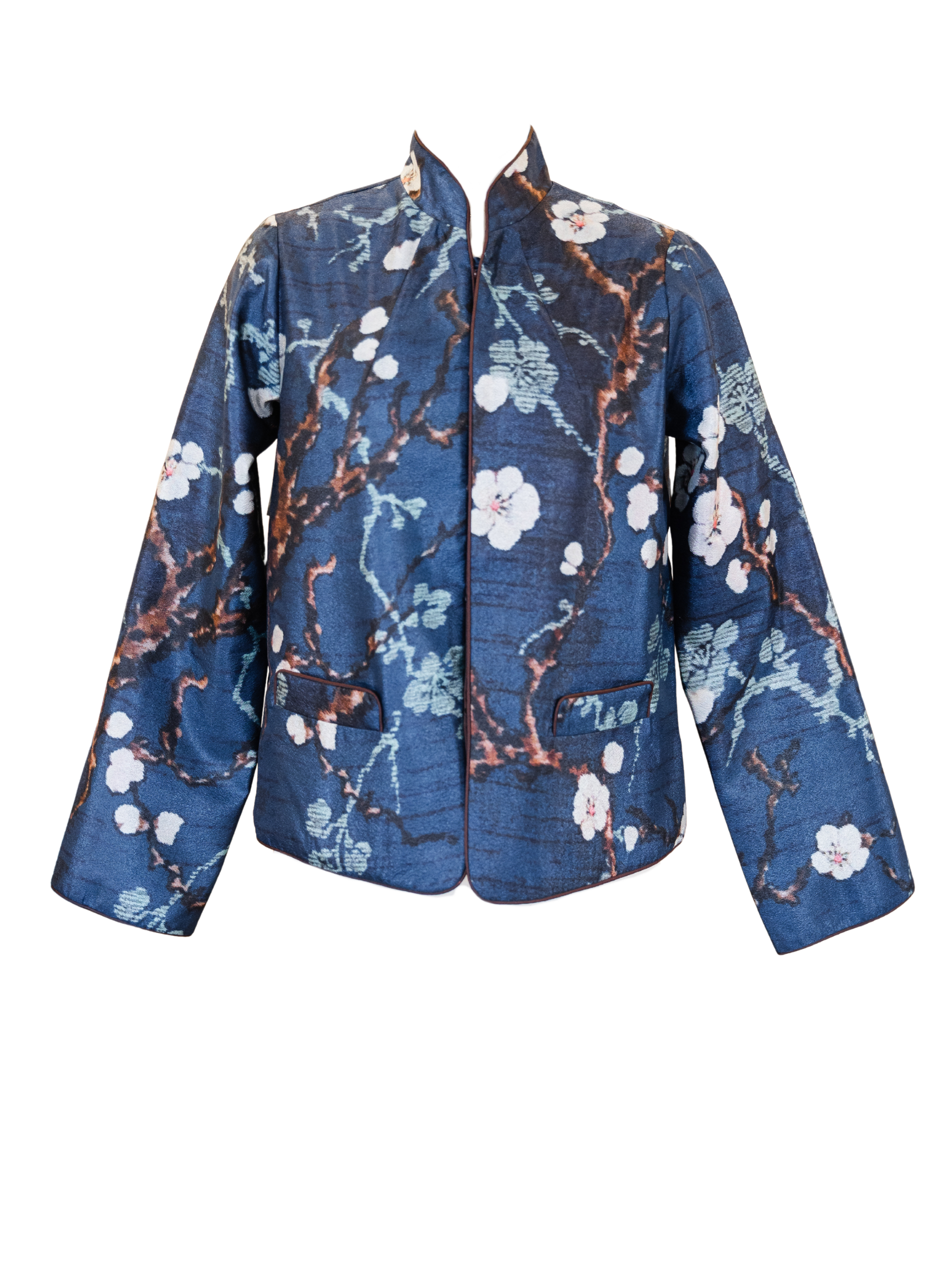 Reversible Print Jacket - Teal