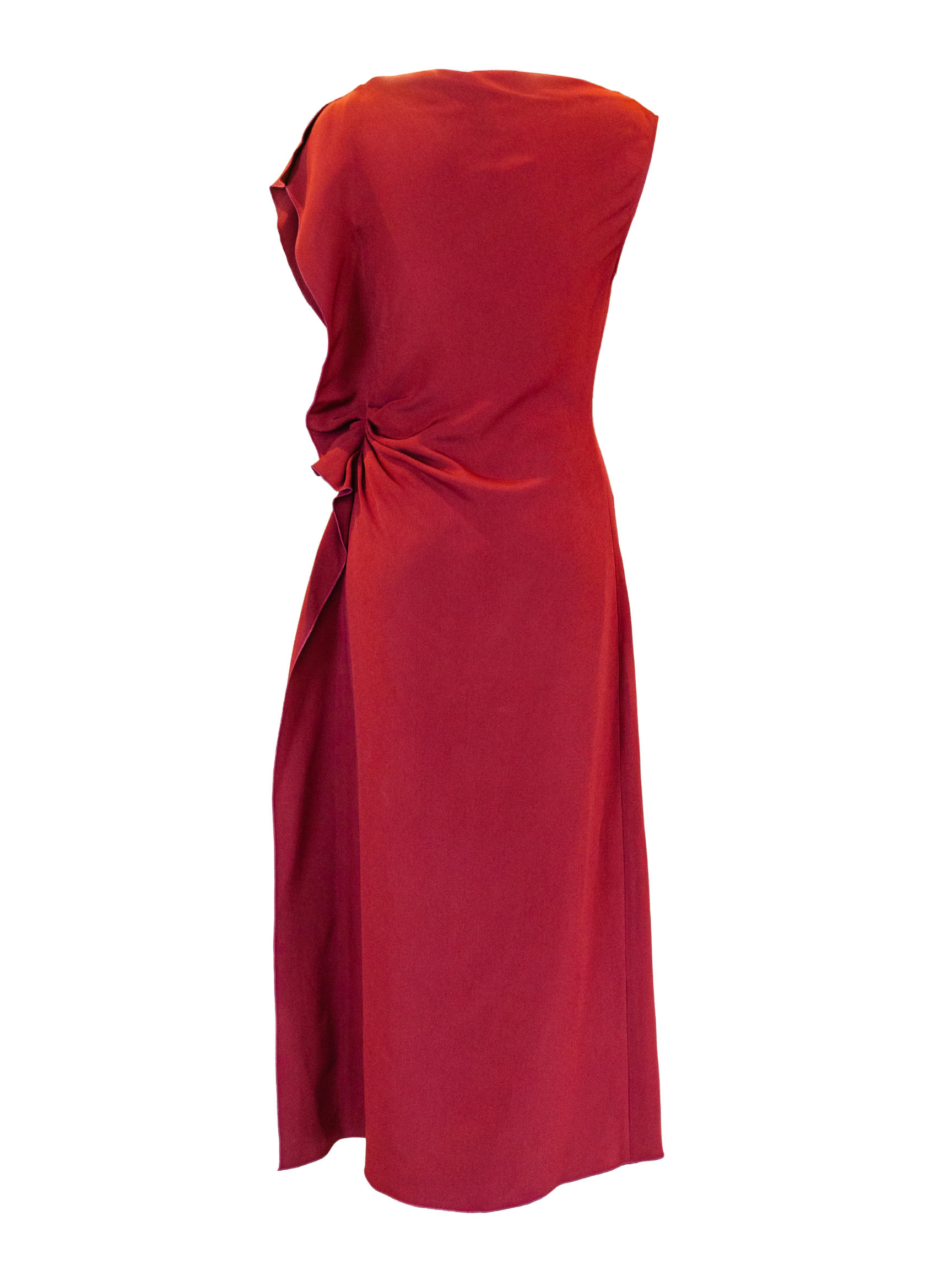 Drapy Viscose Dress- Amaranth